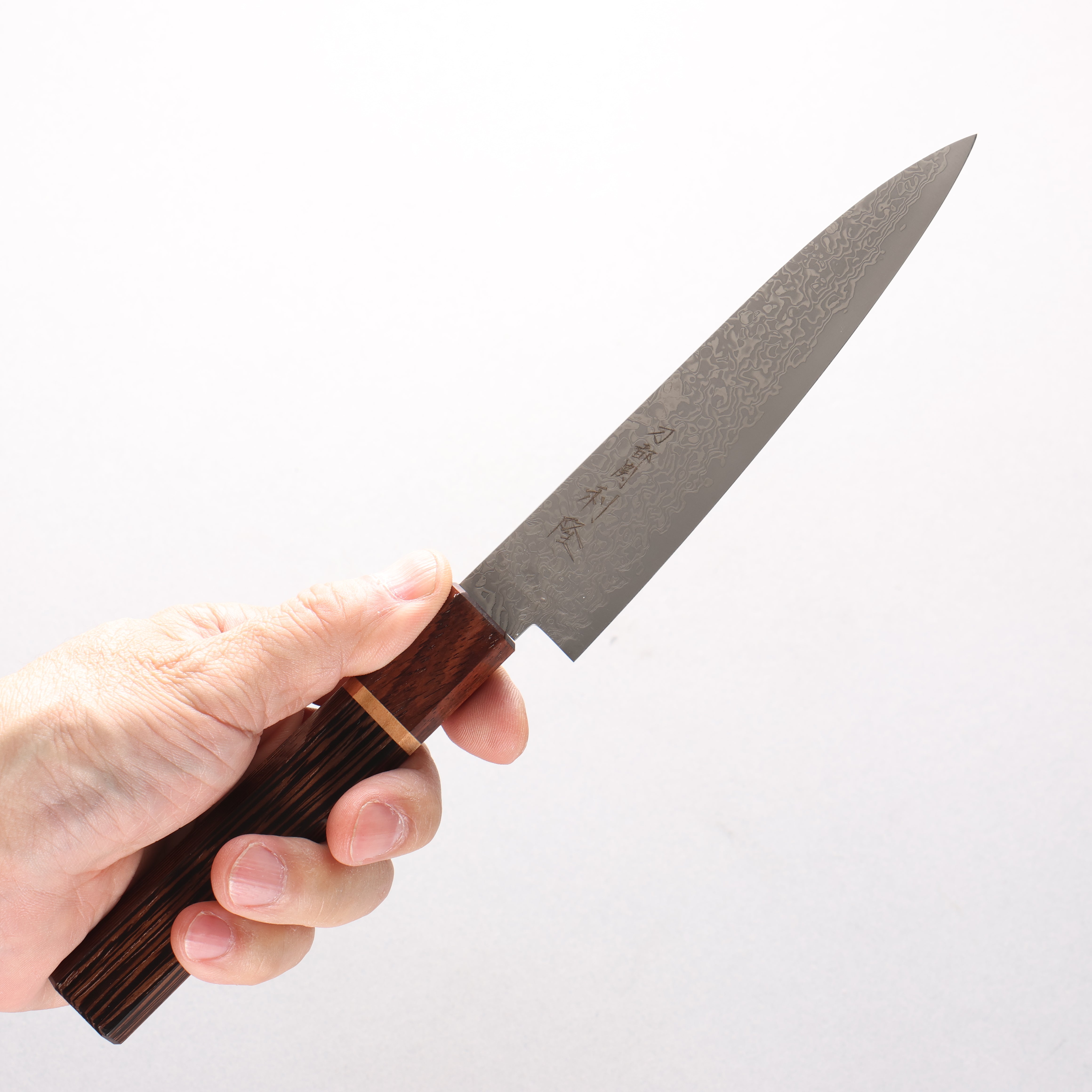 Toshitaka VG10 15 Layer Damascus Petty-Utility 135mm Wenge with Cherry Ring (ferrule: Rosewood) Handle - Seisuke Knife