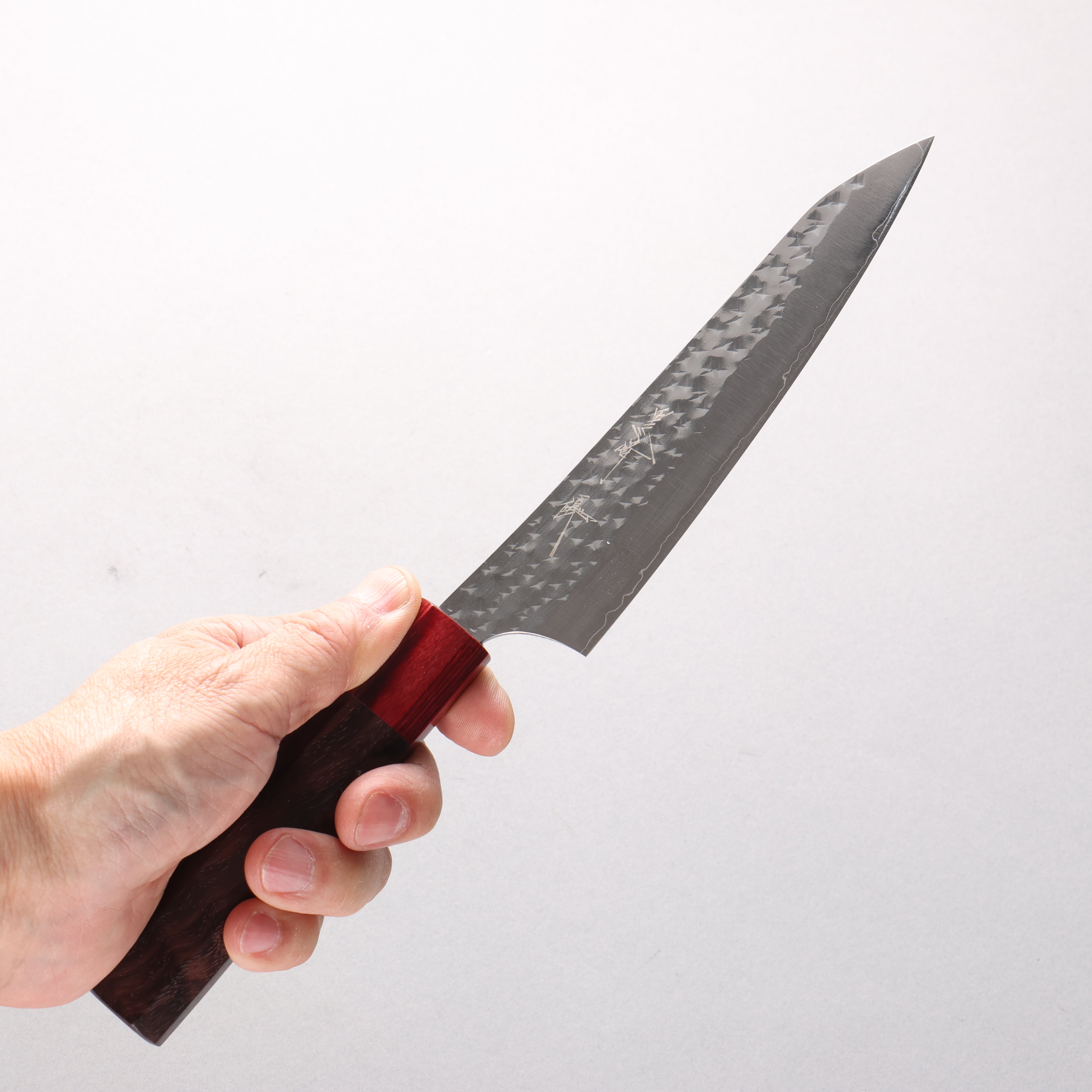 Yu Kurosaki Senko Ei SG2 Hammered Petty-Utility 150mm Rosewood (ferrule: Red Pakka wood) Handle - Seisuke Knife