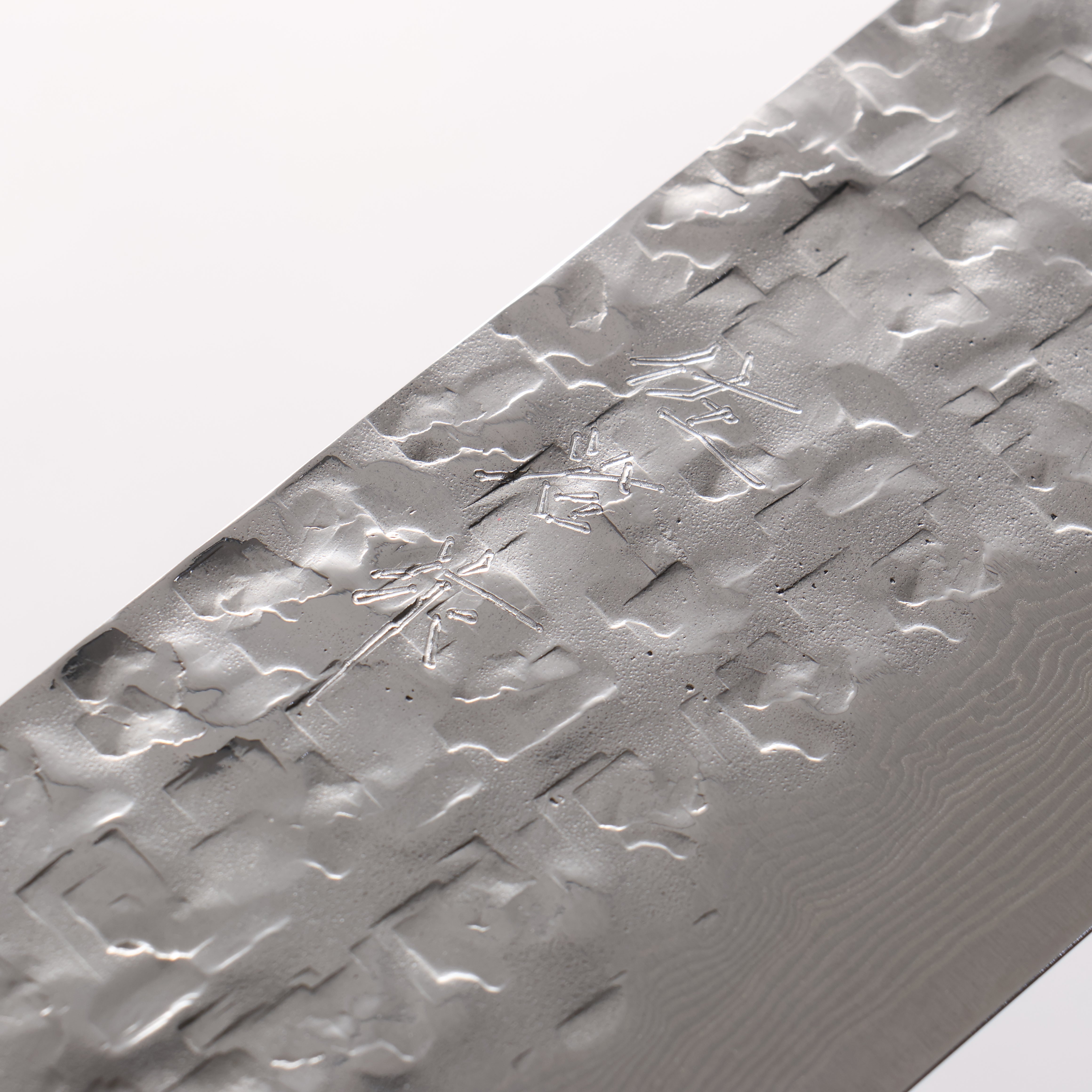 Takeshi Saji VG10 Hammered Damascus Cross Nakiri 165mm Kumiko (Wood Mosaic) Handle - Seisuke Knife
