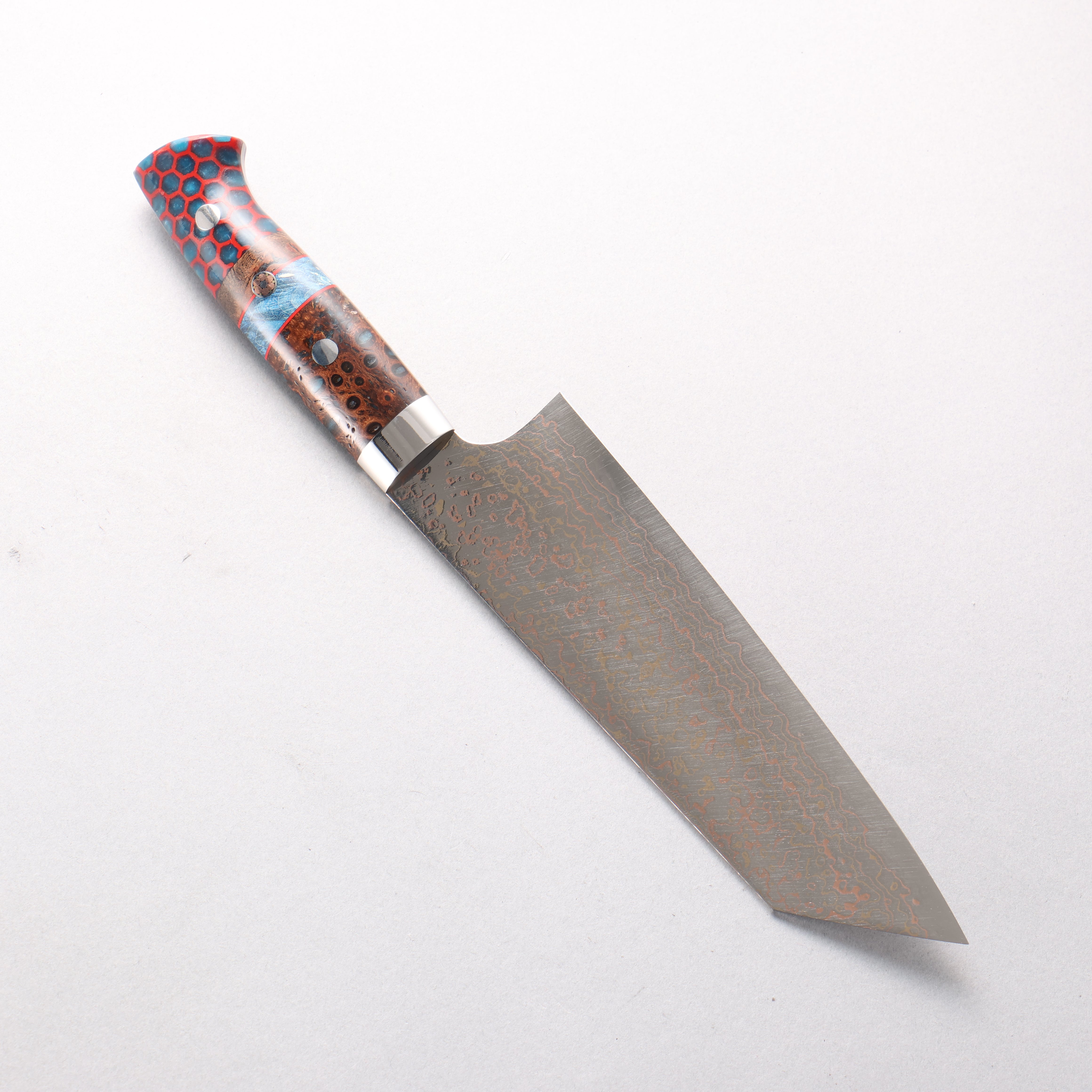 Takeshi Saji VG10w Colored Damascus Migaki Finished Bunka 180mm Combination of materials (various colors) Handle - Seisuke Knife
