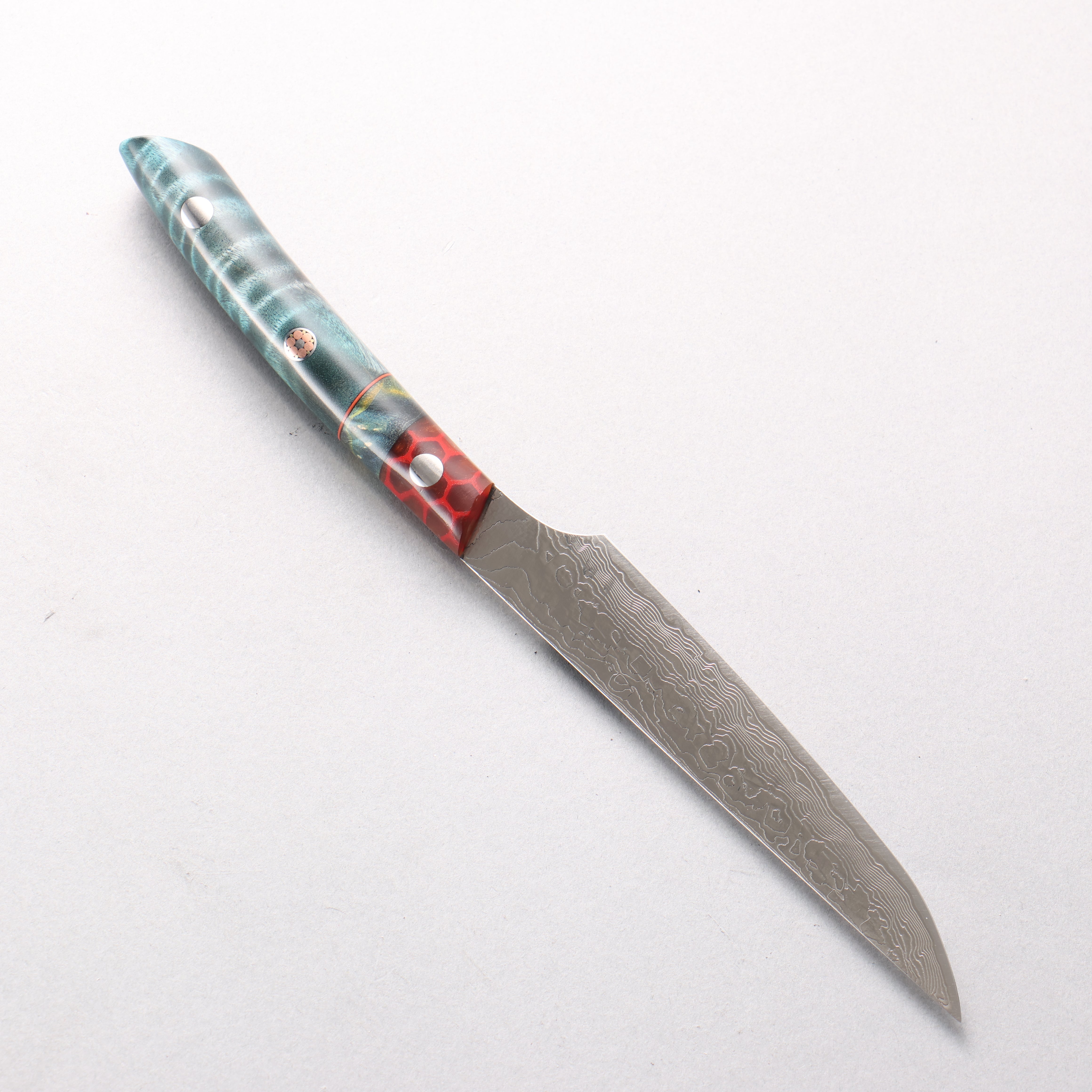 Takeshi Saji SG2 Damascus Diamond Finish Steak 125mm Combination of materials (various colors) Handle - Seisuke Knife