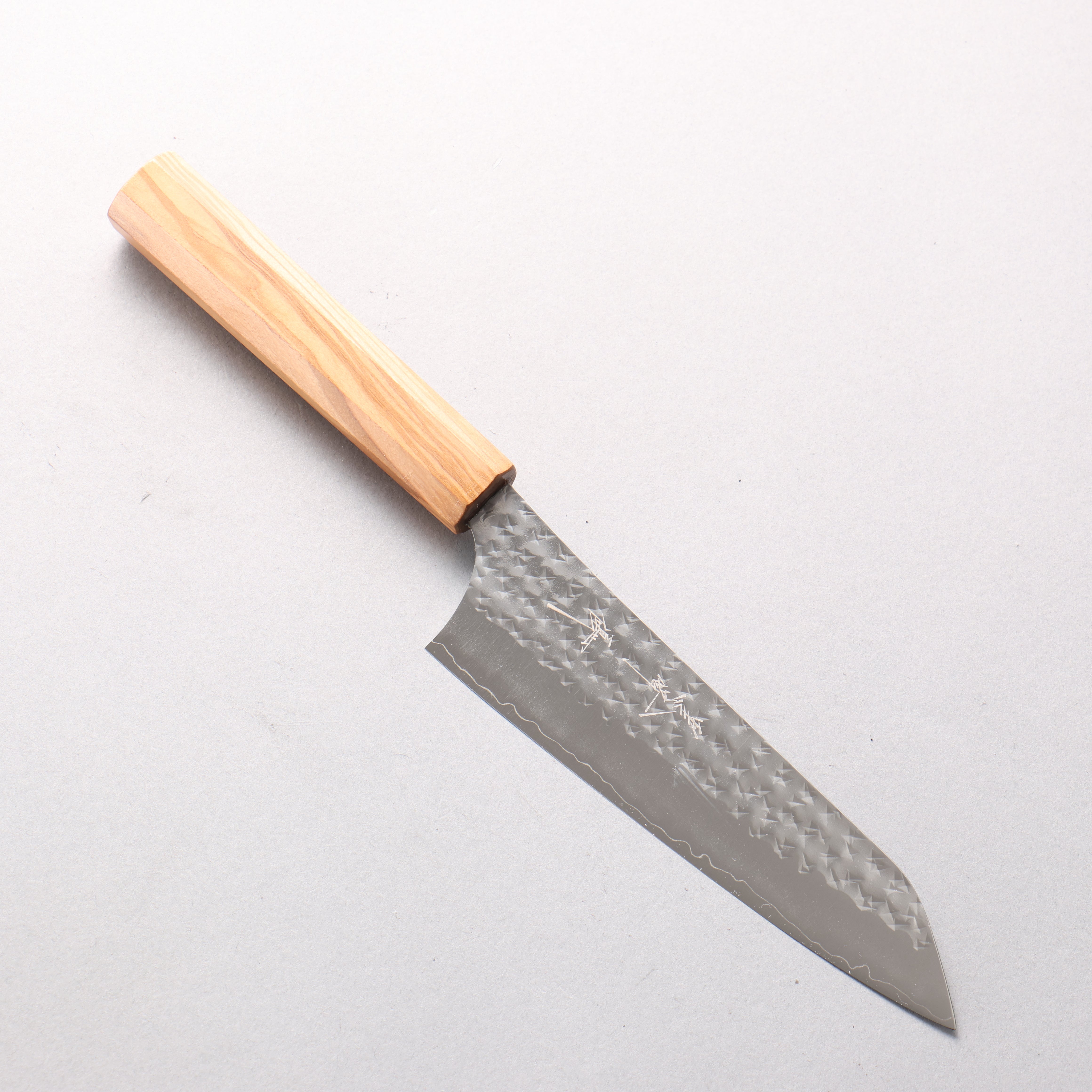 Yu Kurosaki Senko Ei SG2 Hammered Small Bunka 150mm Olive tree Handle - Seisuke Knife