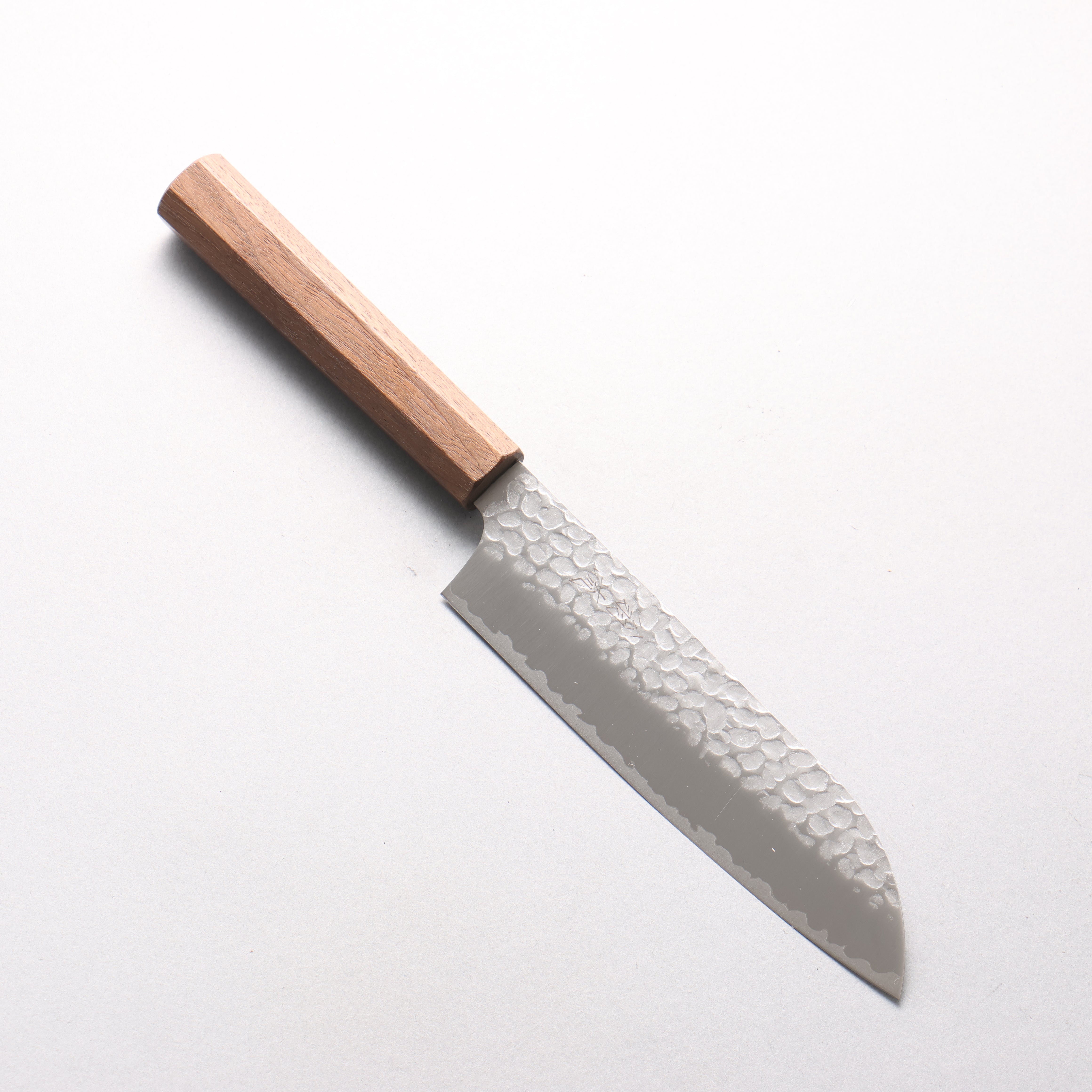 Oul VG10 Hammered Santoku 165mm Walnut Handle - Seisuke Knife