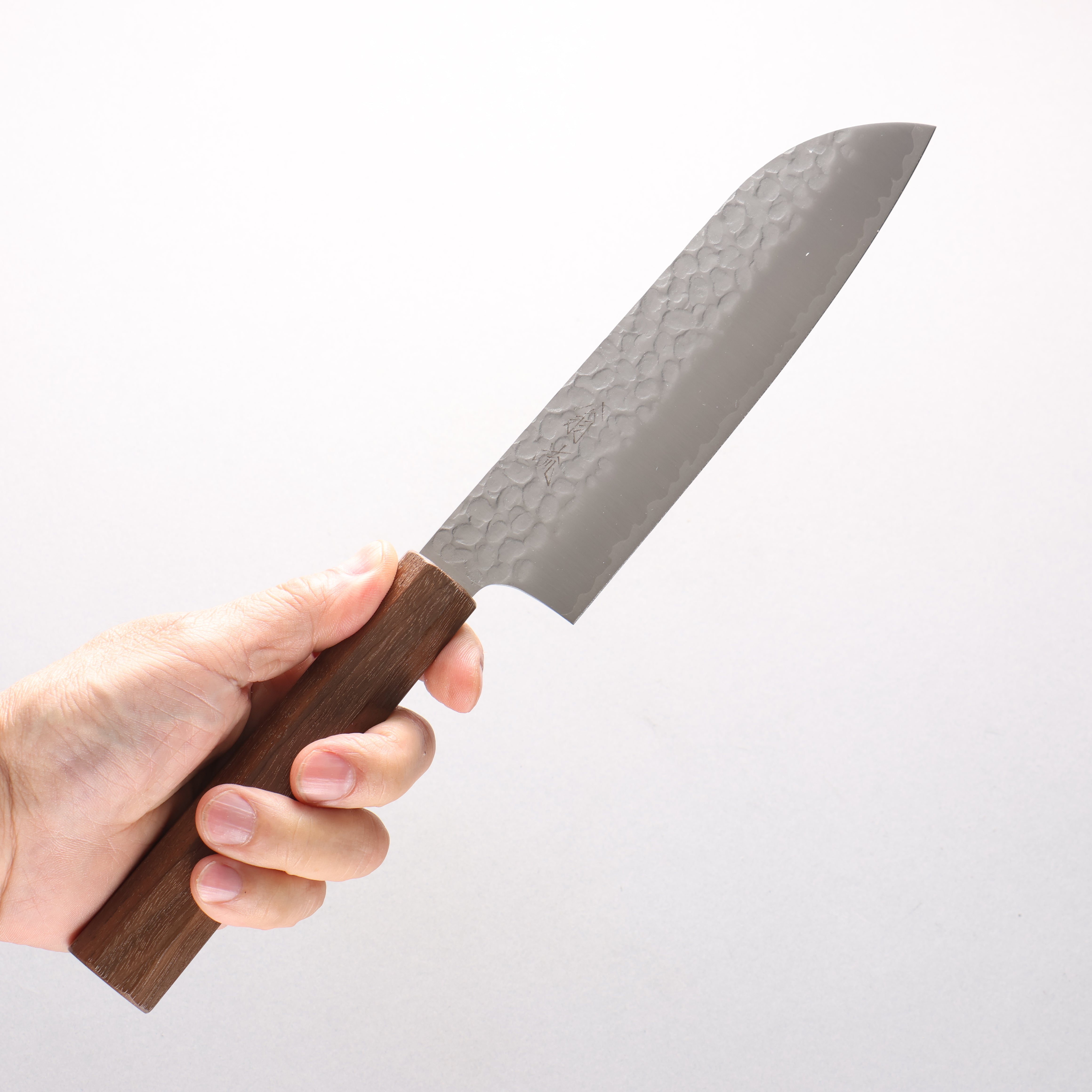 Oul VG10 Hammered Santoku 165mm Walnut Handle - Seisuke Knife