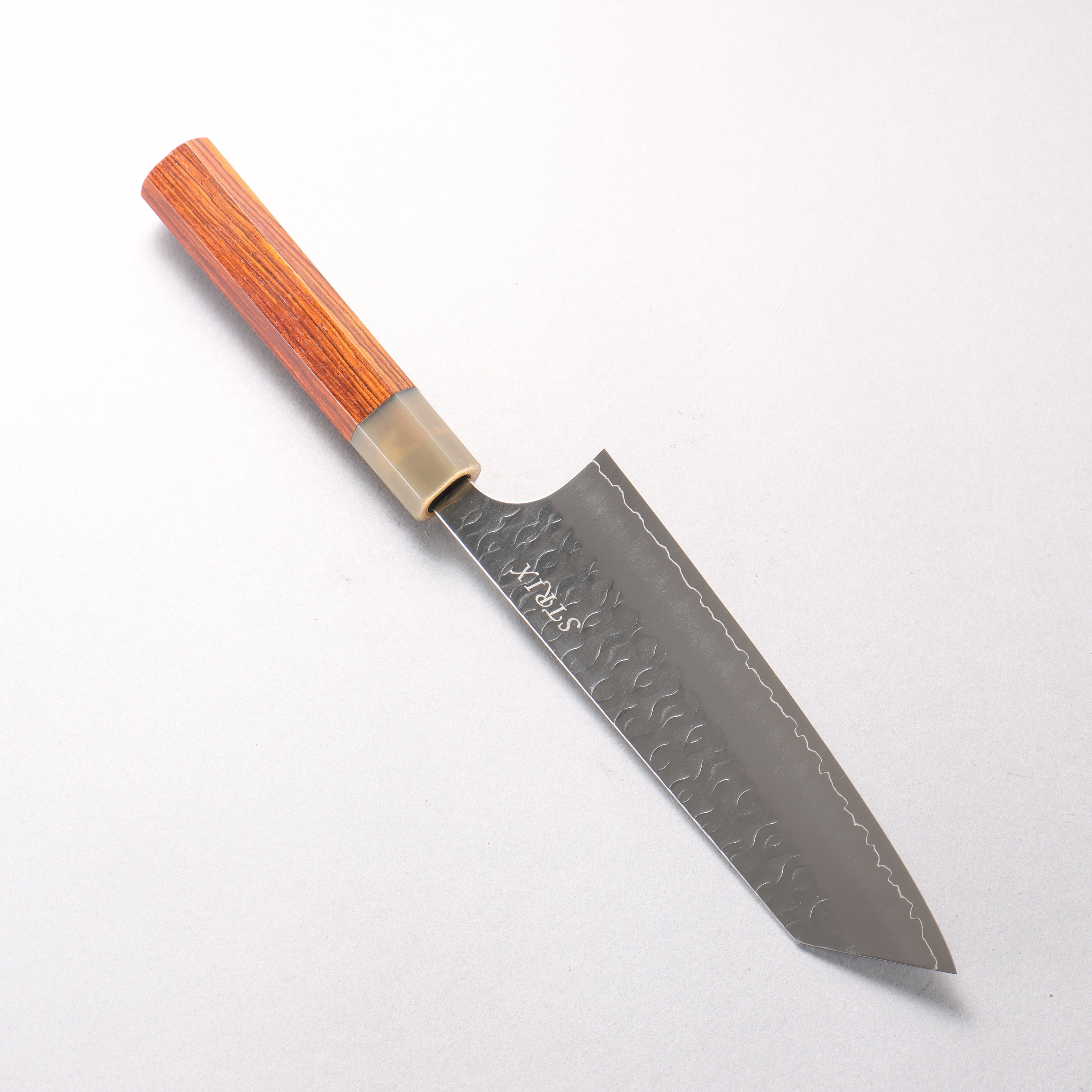 Yoshimi Kato Nami SPG STRIX Hammered Bunka 170mm Cocobolo (ferrule: White Water Buffalo Horn) Handle