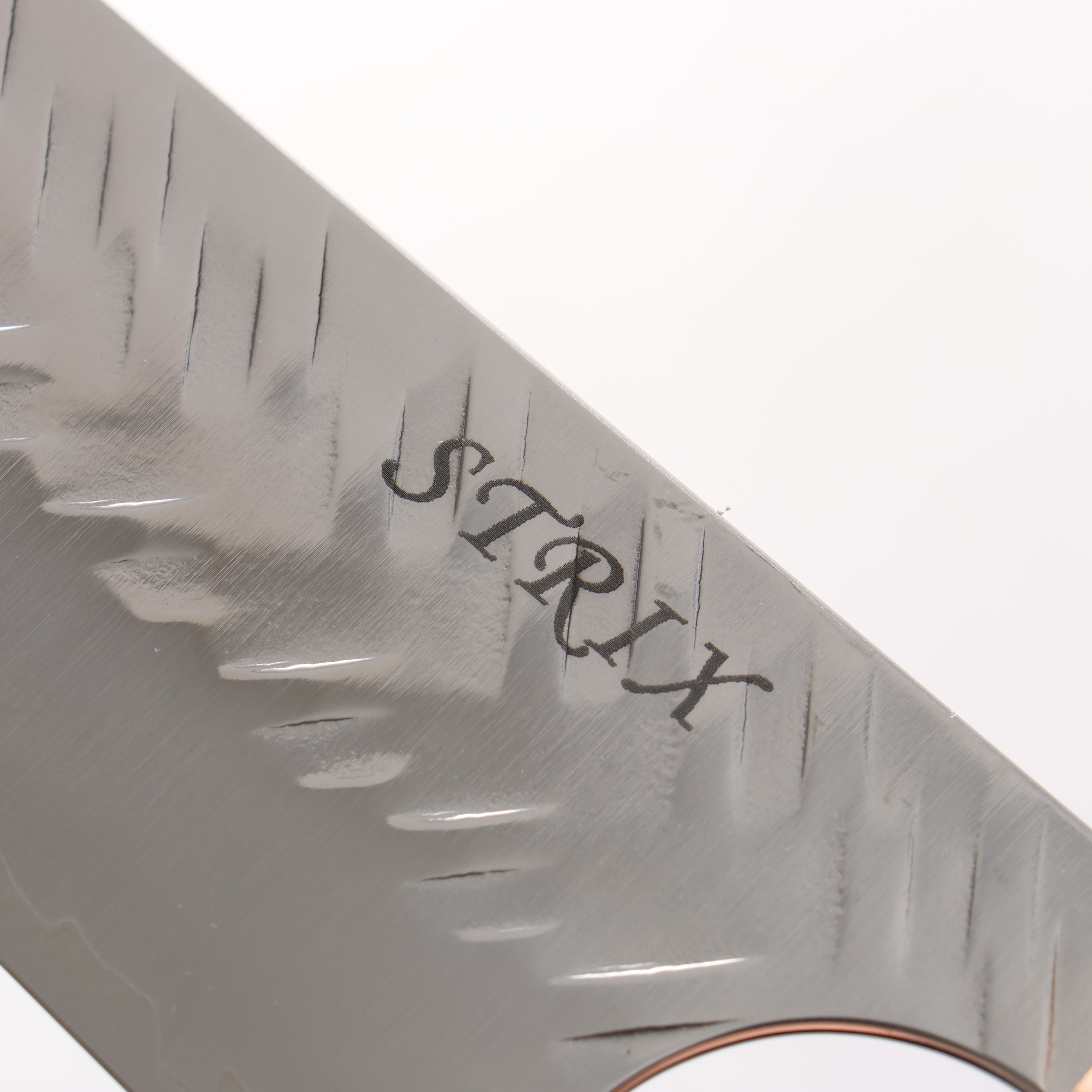 Yoshimi Kato SPG STRIX Hammered (V) Bunka 170mm Olive Tree and Green Resin Handle