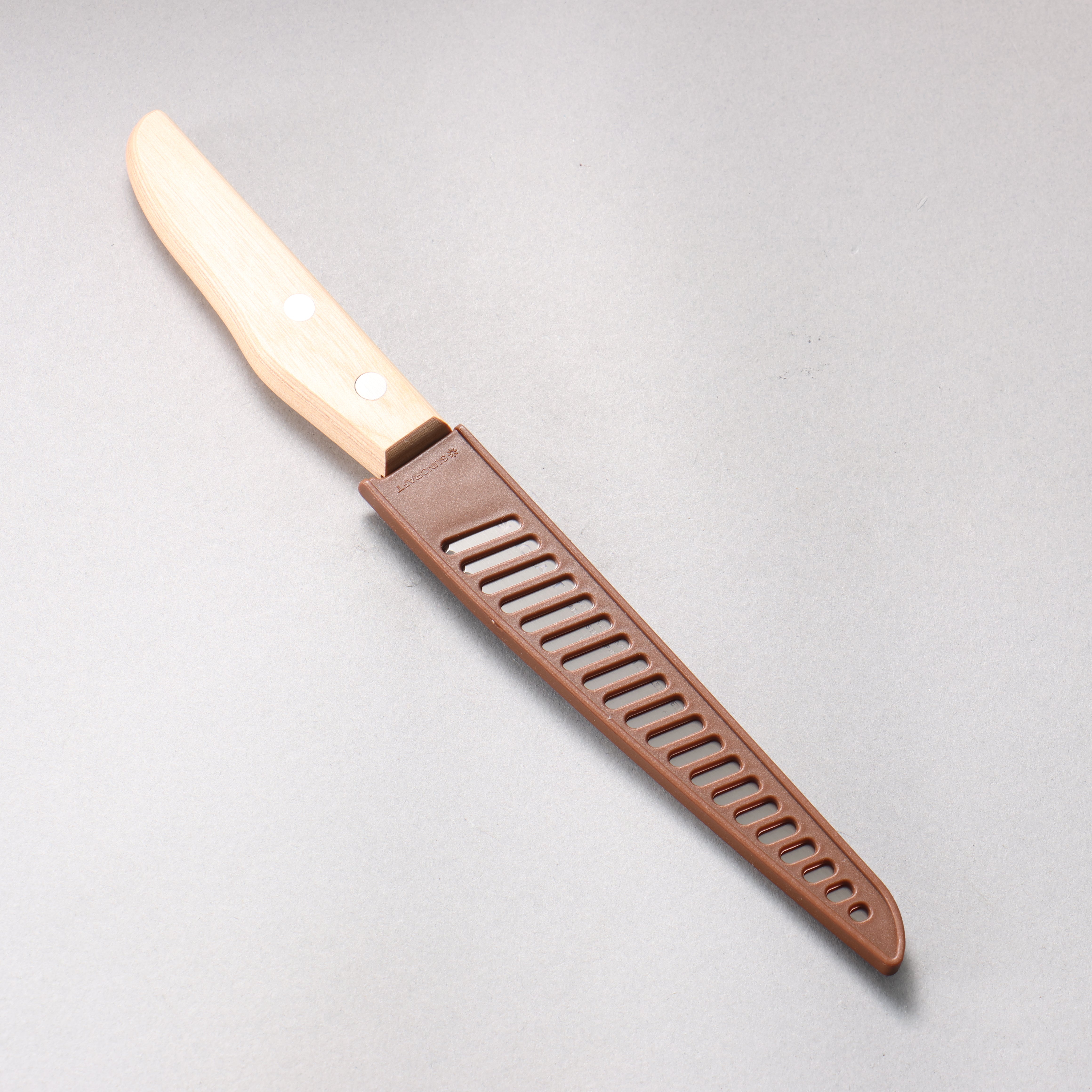 Suncraft Seseragi Molybdenum Vanadium Bread Slicer 140mm Magnolia Handle with Sheath