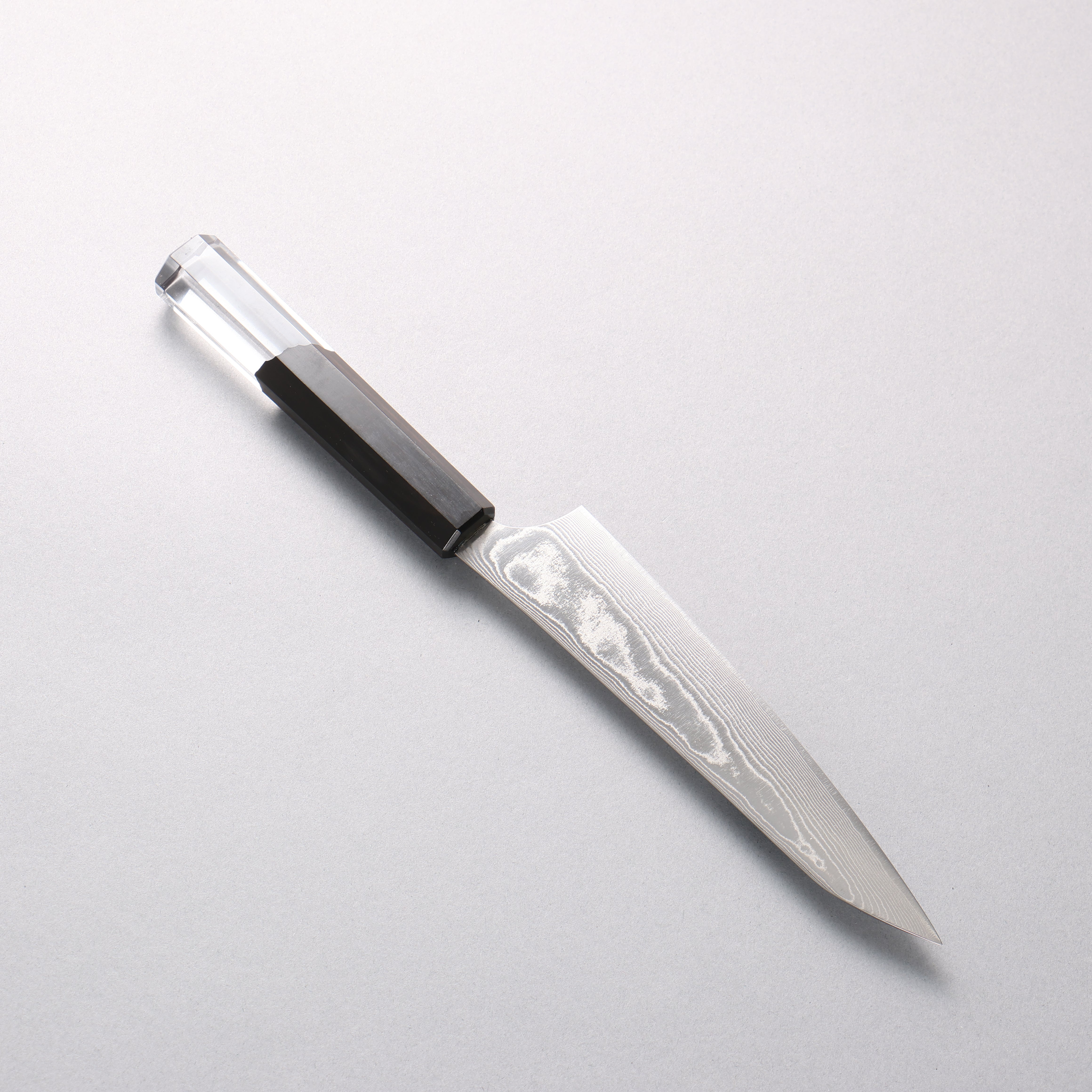 Yu Kurosaki Suiun SG2 Damascus Petty-Utility 150mm Ebony and Clear Resin Handle