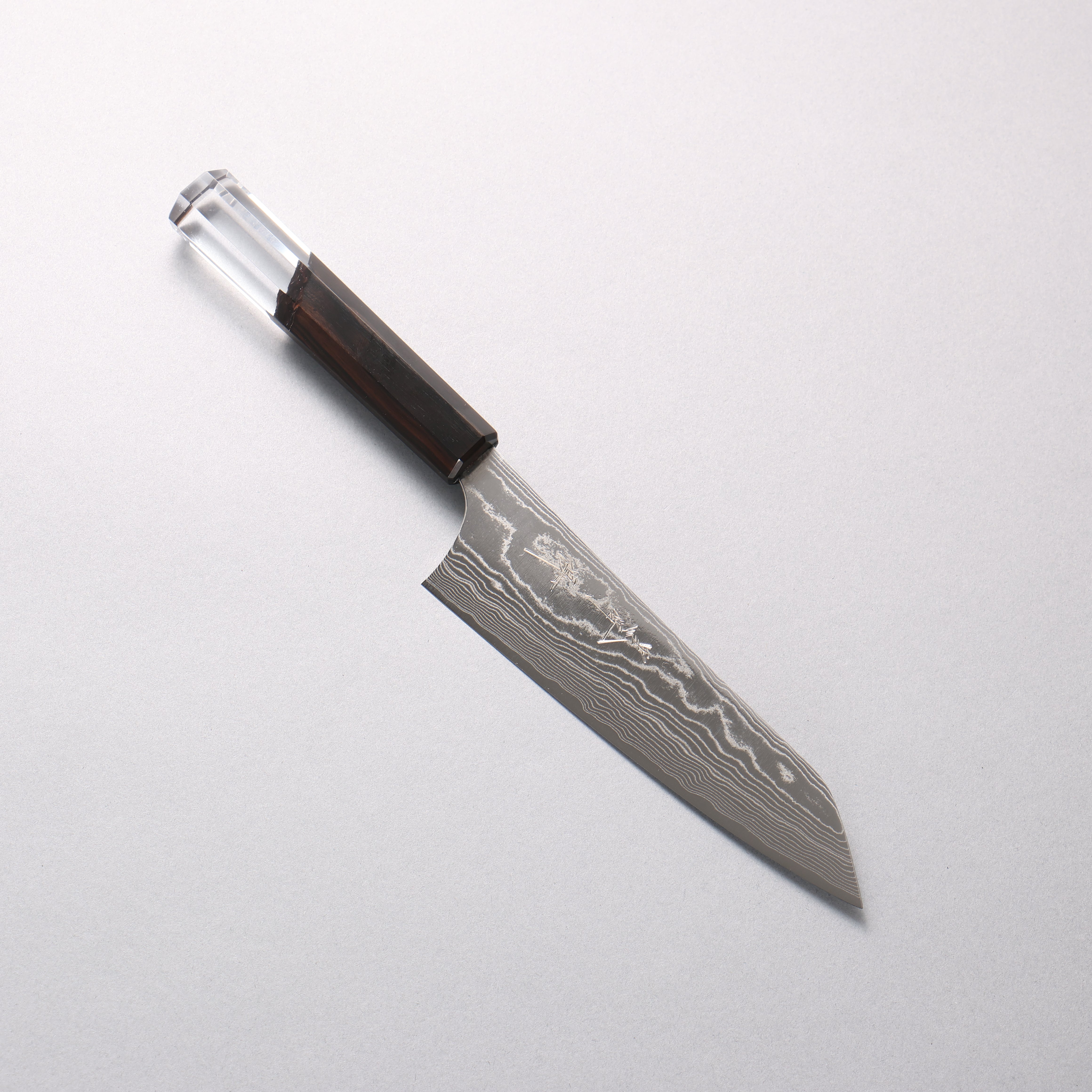 Yu Kurosaki Suiun SG2 Damascus Small Bunka 150mm Ebony and Clear Resin Handle