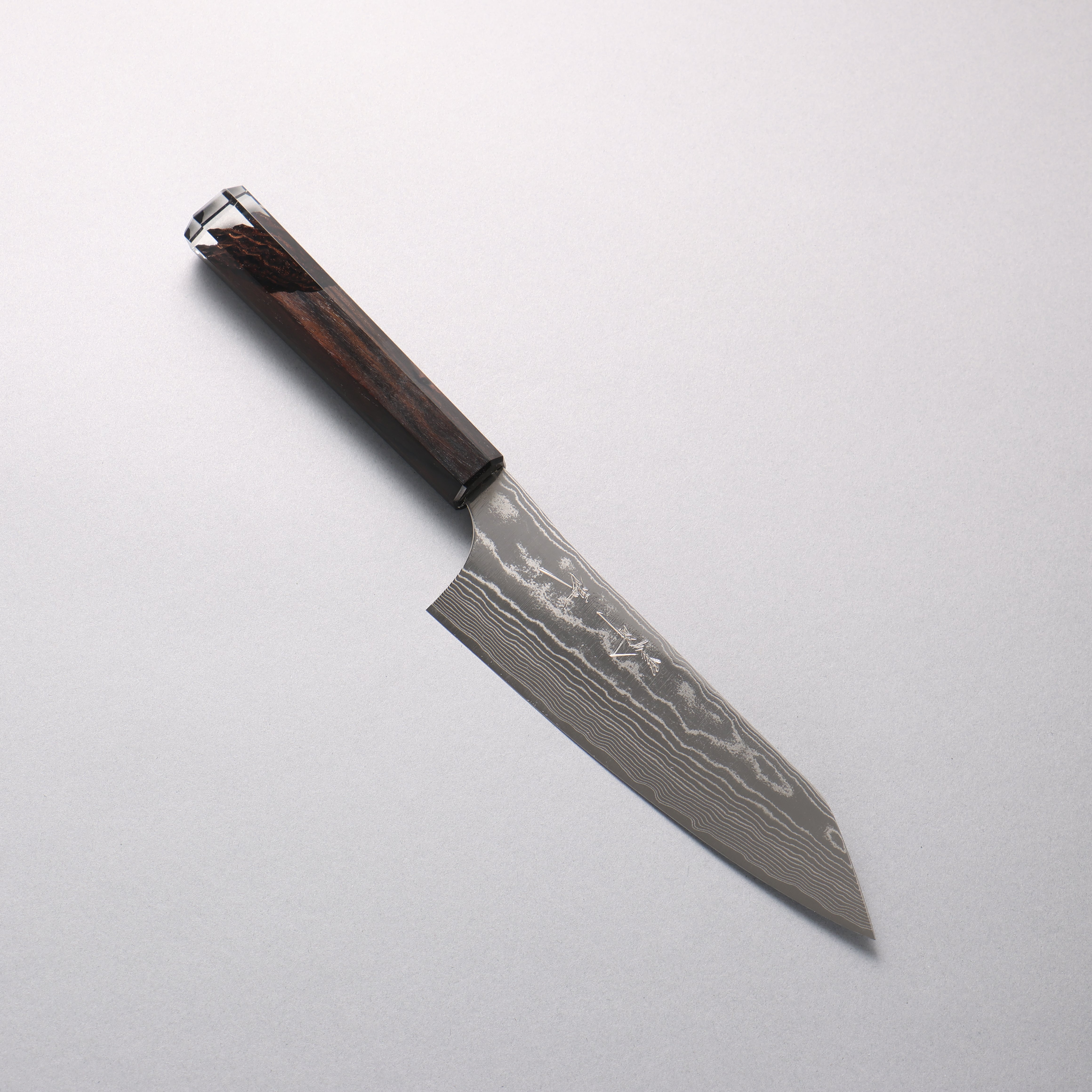 Yu Kurosaki Suiun SG2 Damascus Bunka 170mm Ebony and Clear Resin Handle