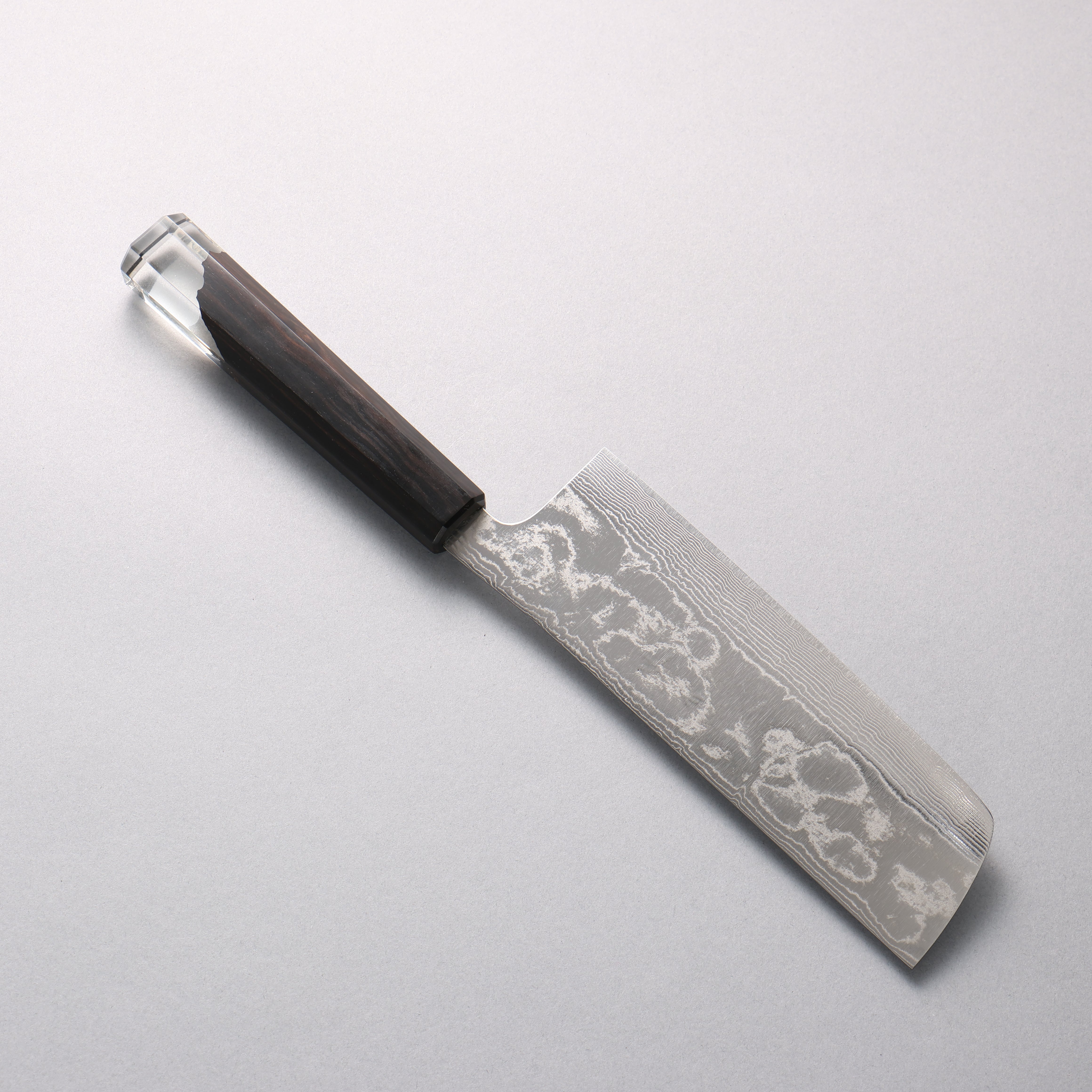 Yu Kurosaki Suiun SG2 Damascus Nakiri 165mm Ebony and Clear Resin Handle