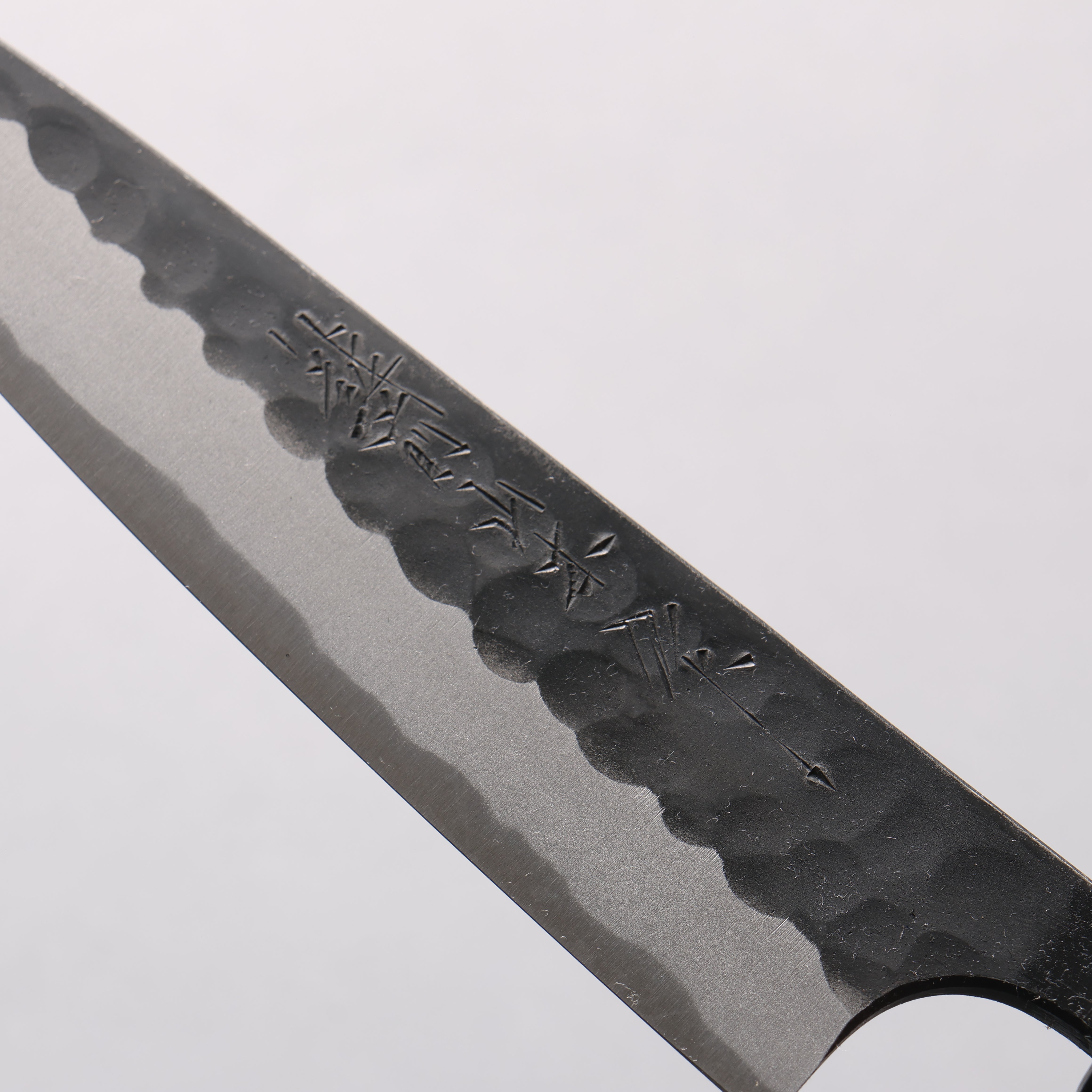 Nao Yamamoto Blue Super Kurouchi Hammered(Maru) Petty-Utility 150mm Maple Stabilized Handle