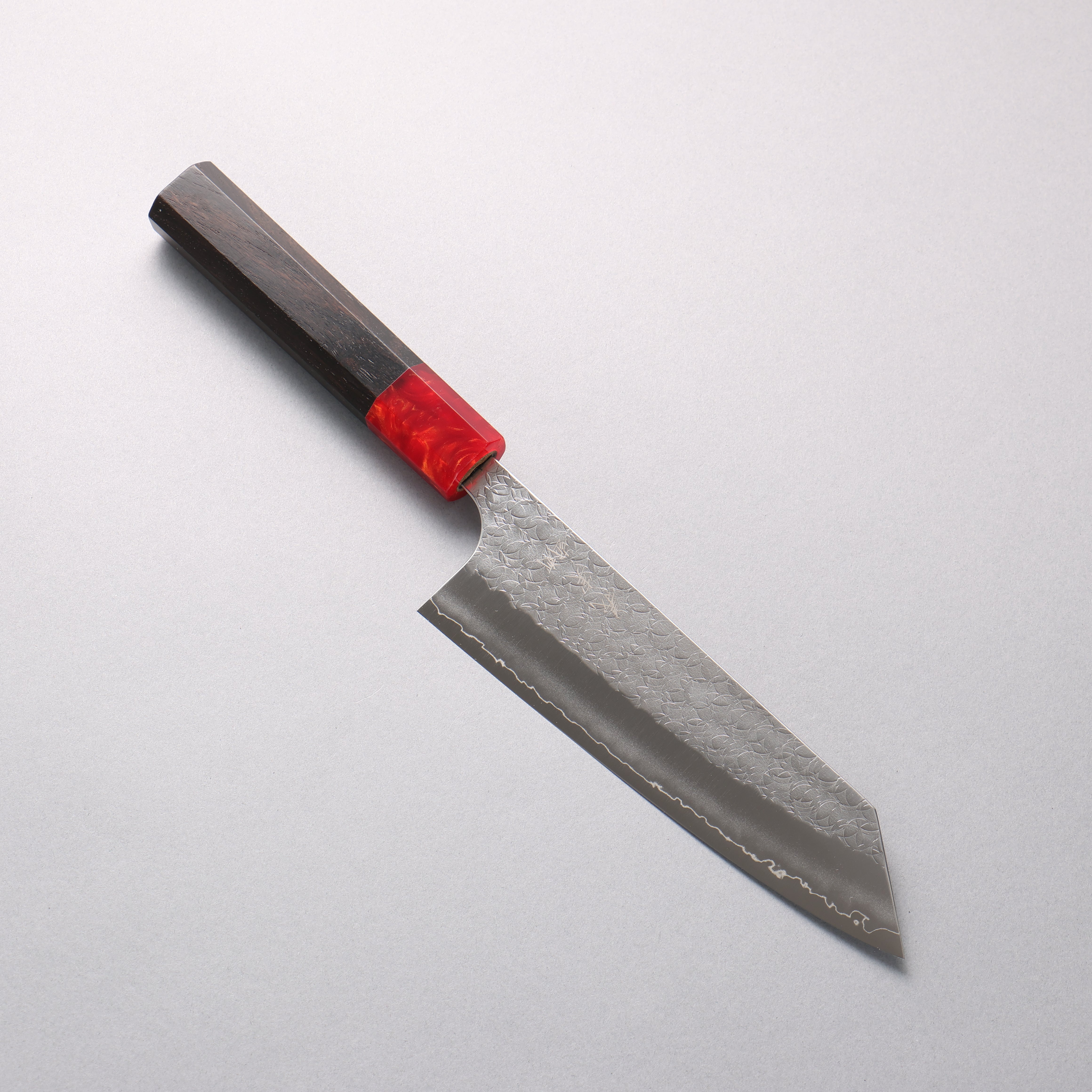 Yoshimi Kato Minamo SG2 Hammered Bunka 170mm Ebony (ferrule: Red Resin) Handle