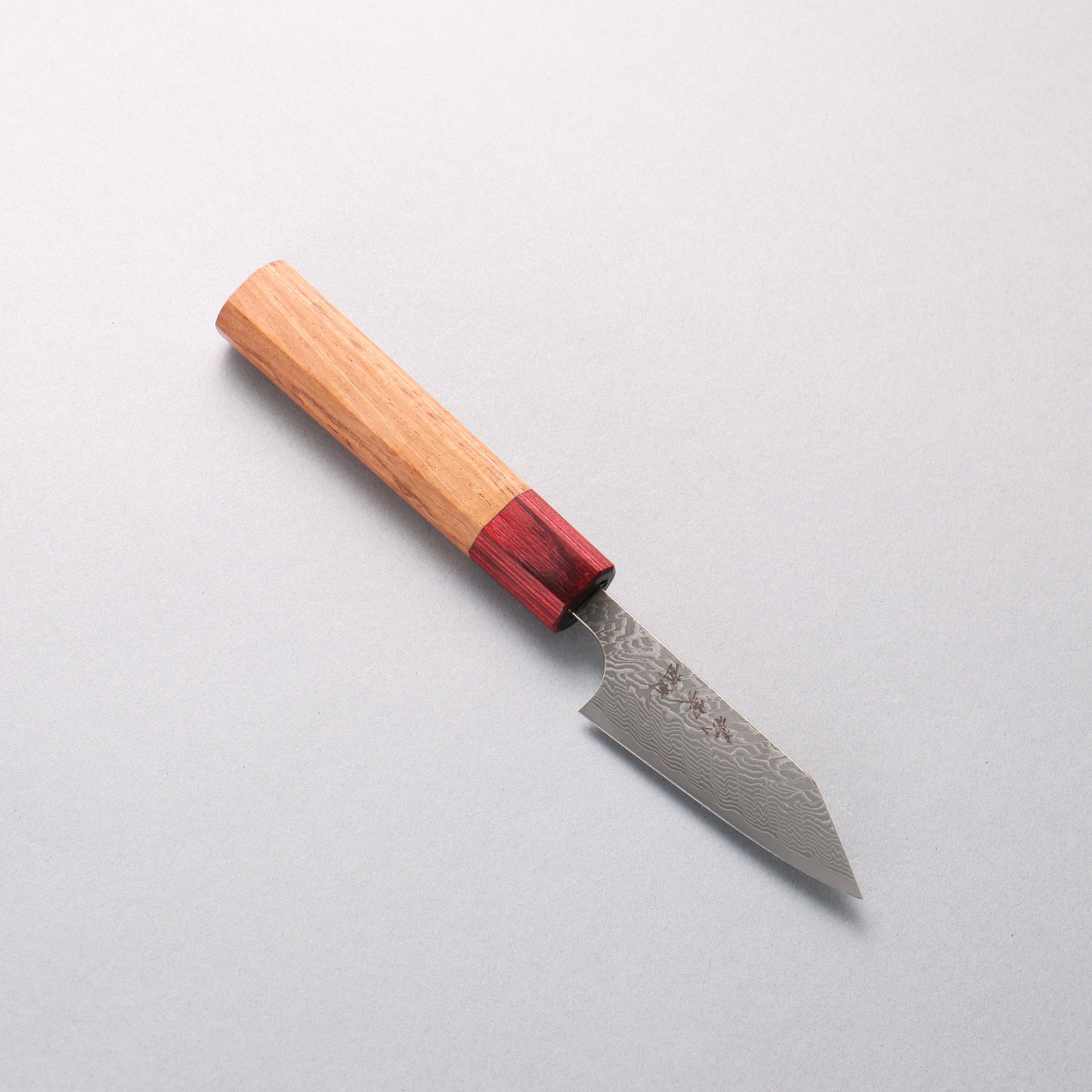 Yoshimi Kato SG2 Black Damascus Kiritsuke Petty-Utility 80mm Honduras (ferrule: Red Pakka wood) Handle