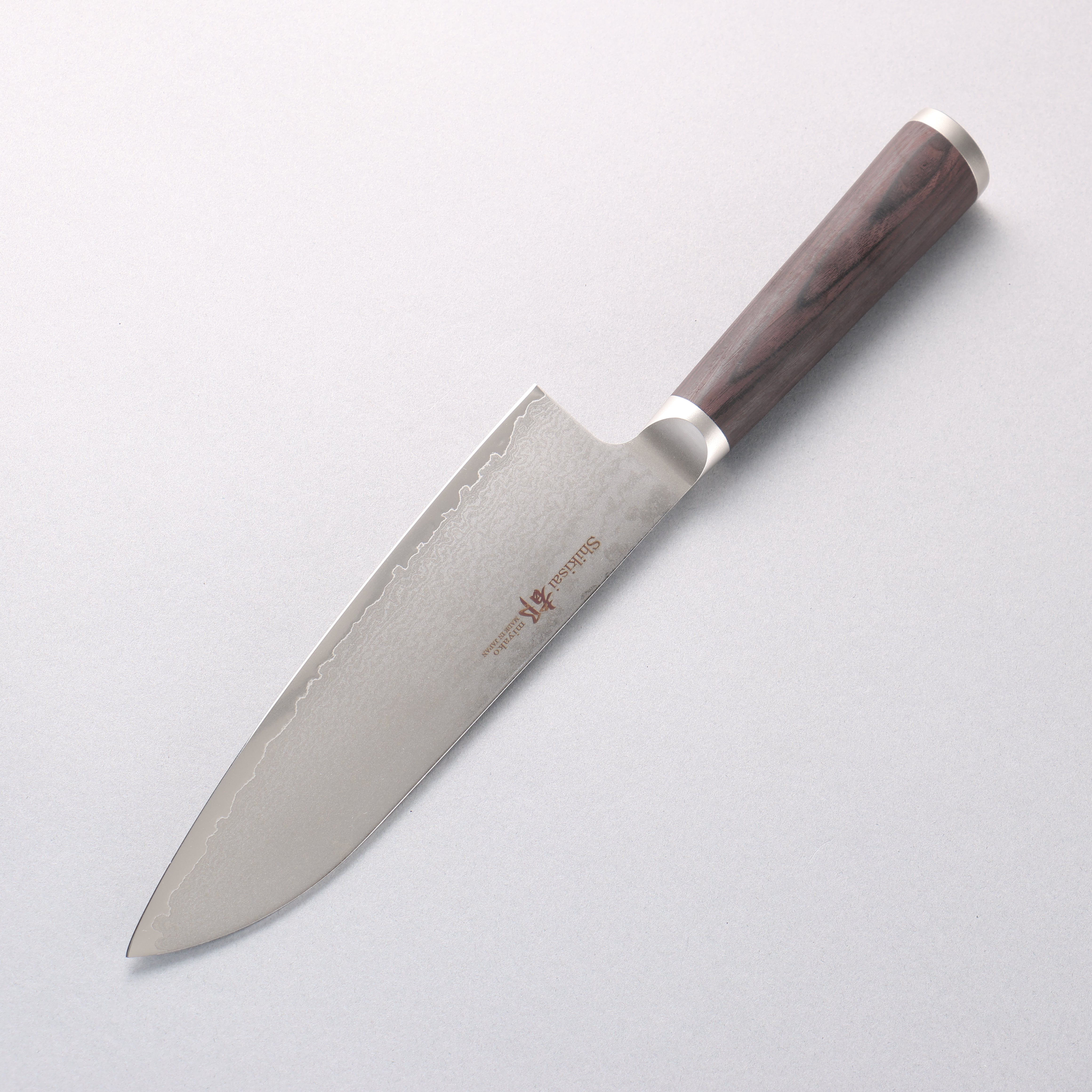 Miyako AUS8 33 Layer Damascus Santoku 180mm - Seisuke Knife