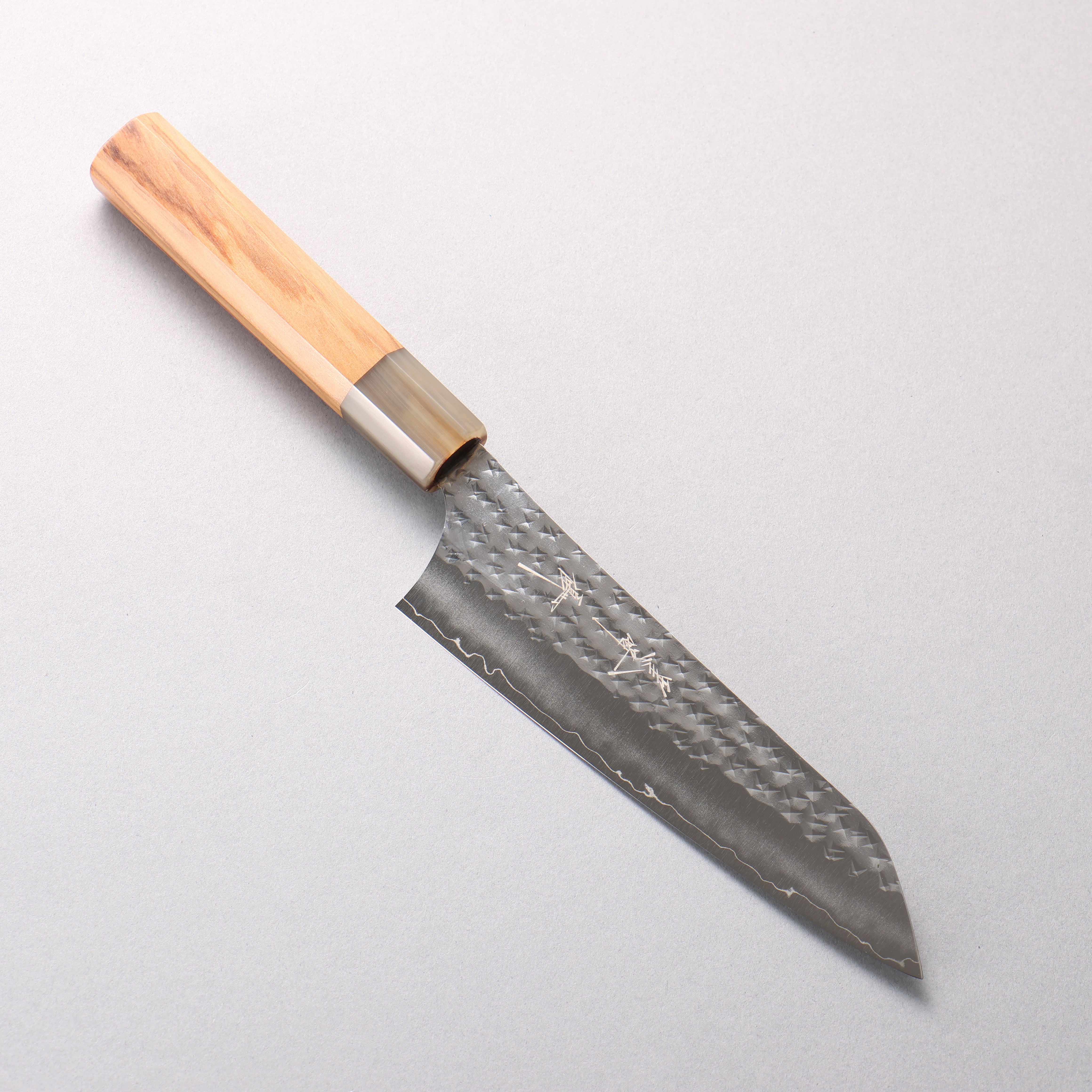 Yu Kurosaki Senko Ei SG2 Hammered Small Bunka 150mm Olive tree (ferrule: Water Buffalo Horn) Handle