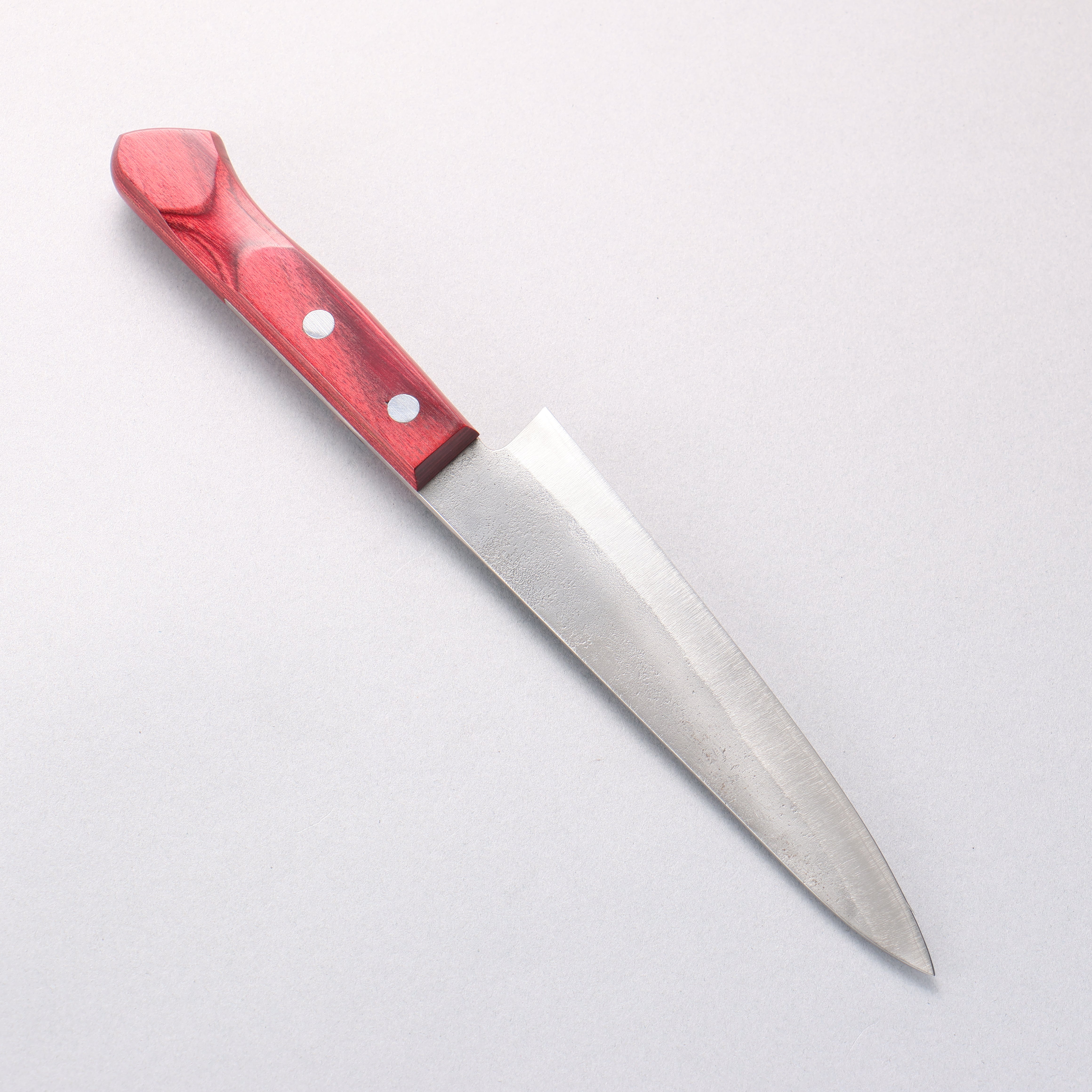 Shigeki Tanaka Silver Steel No.3 Nashiji Petty-Utility 150mm Red Pakka wood Handle