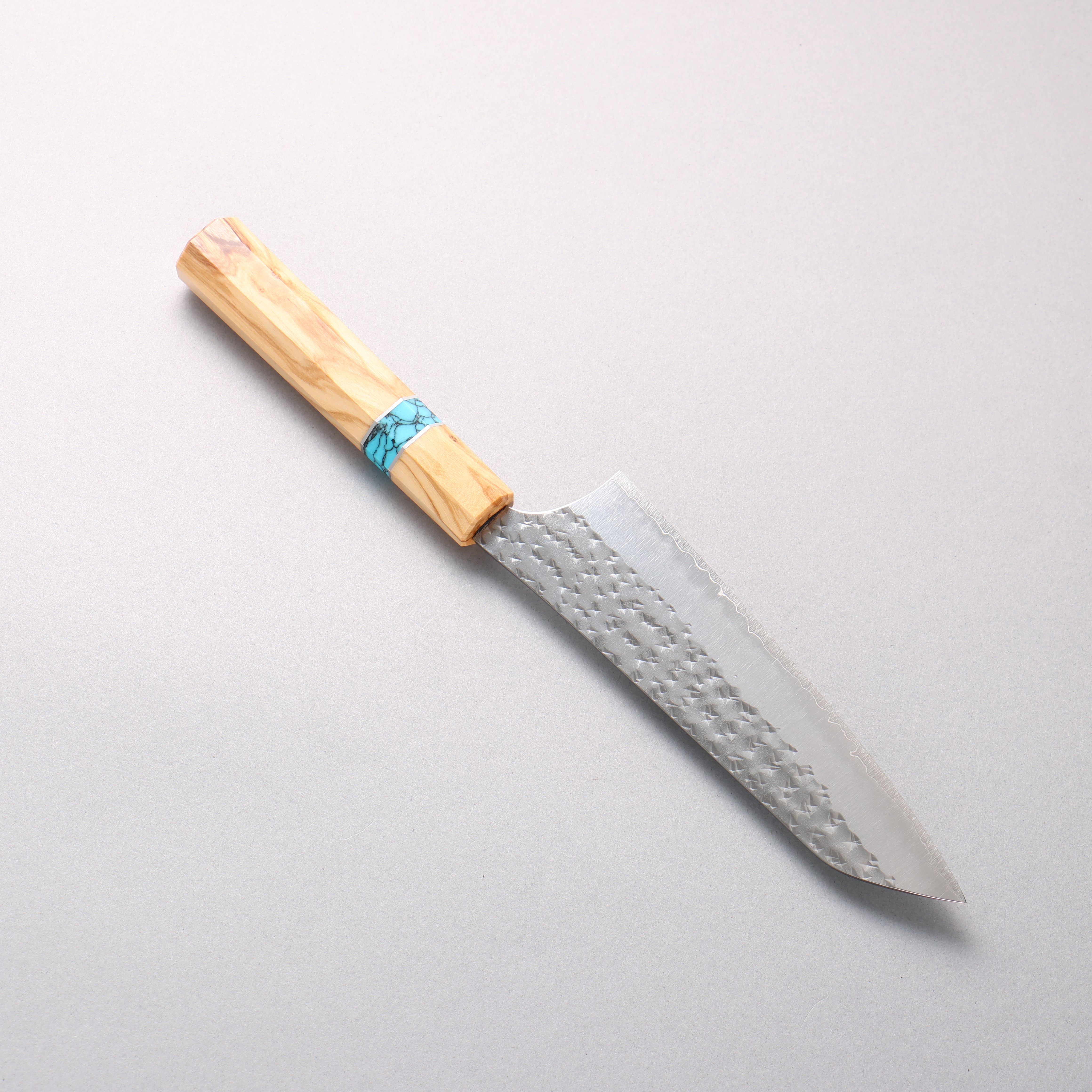 Yu Kurosaki Senko Ei SG2 Hammered Small Bunka 150mm Olive Tree (Turquoise Ring) Handle