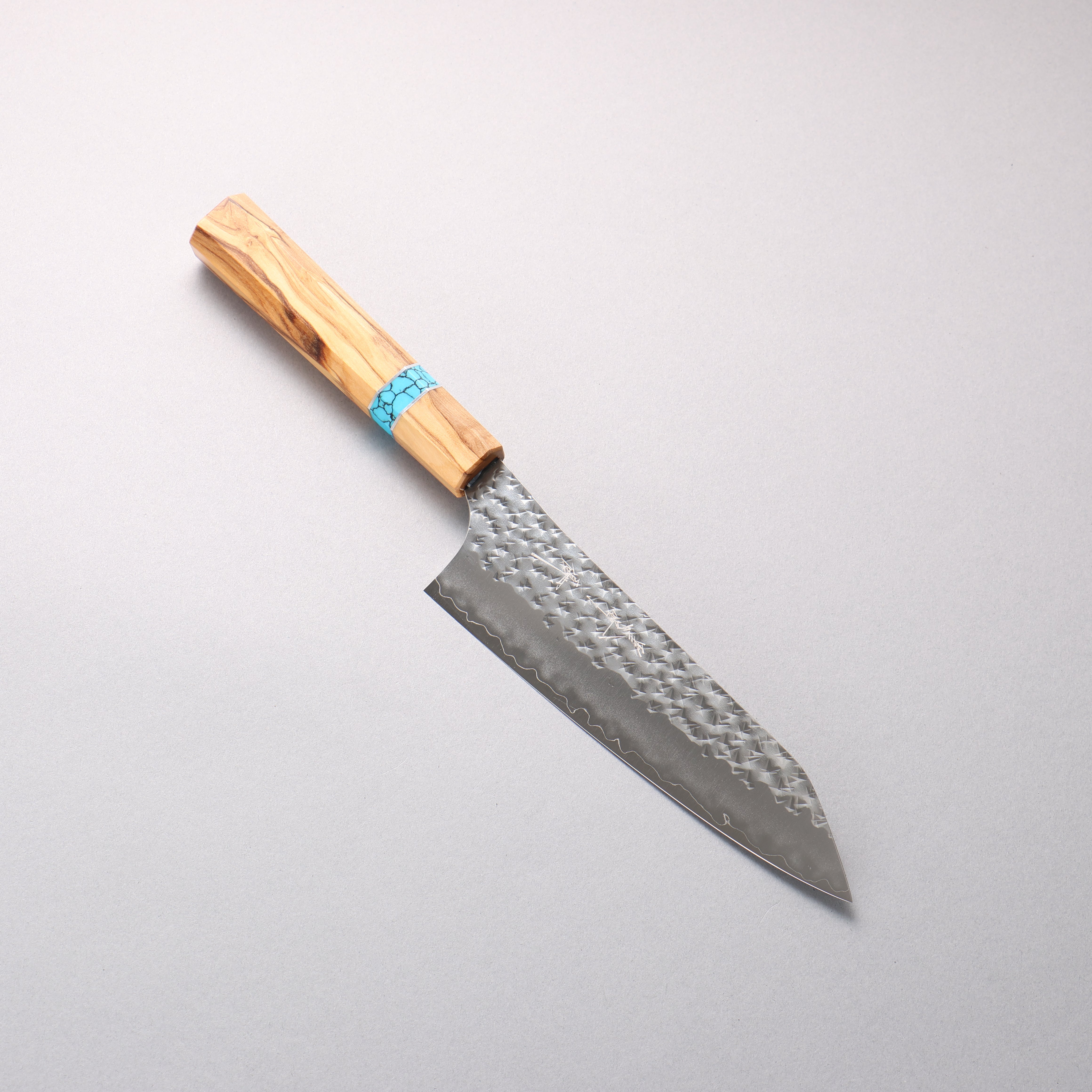 Yu Kurosaki Senko Ei SG2 Hammered Bunka 170mm Olive Tree(Turquoise Ring) Handle - Seisuke Knife