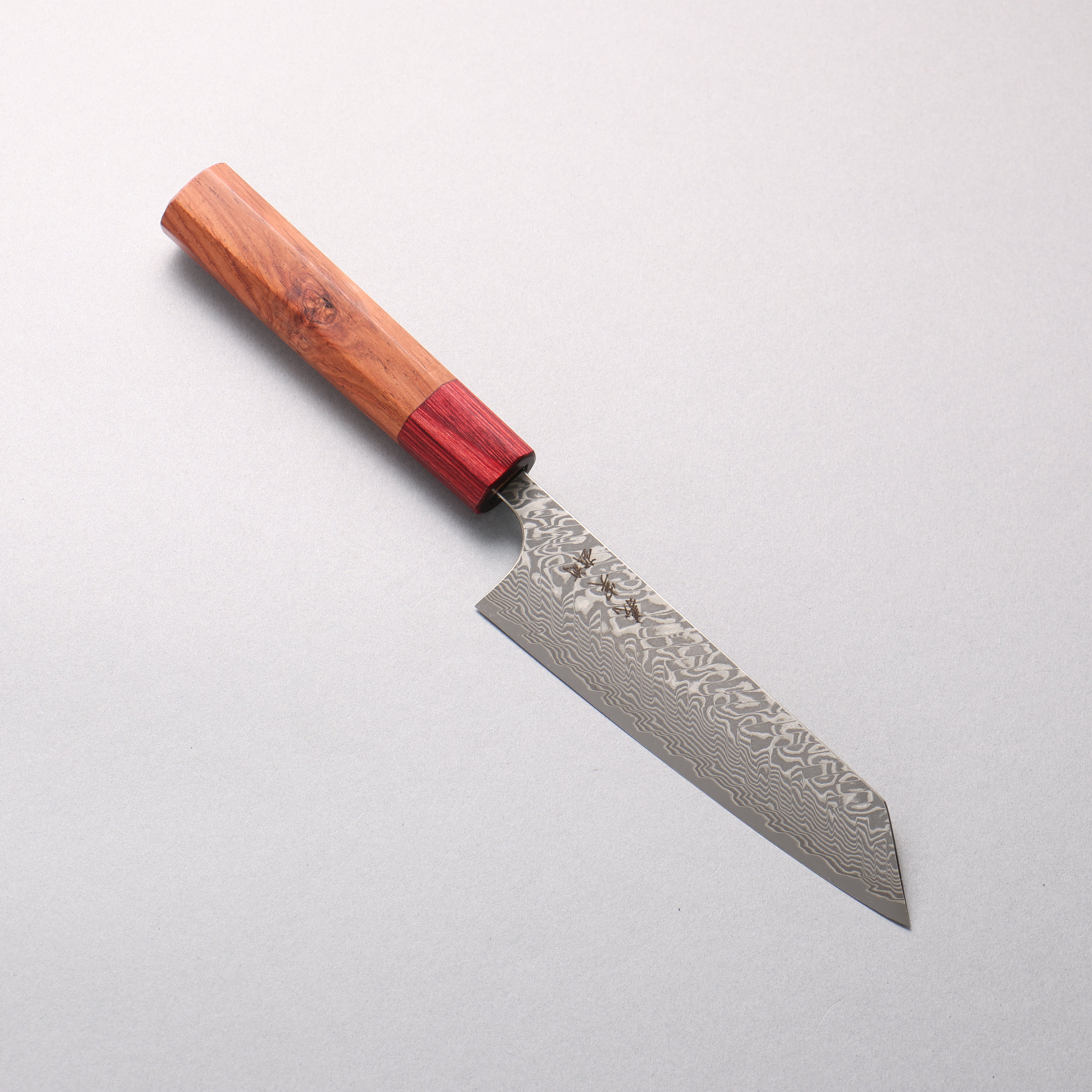 Yoshimi Kato SG2 Black Damascus Small Bunka 130mm Honduras (ferrule: Red Pakka wood) Handle