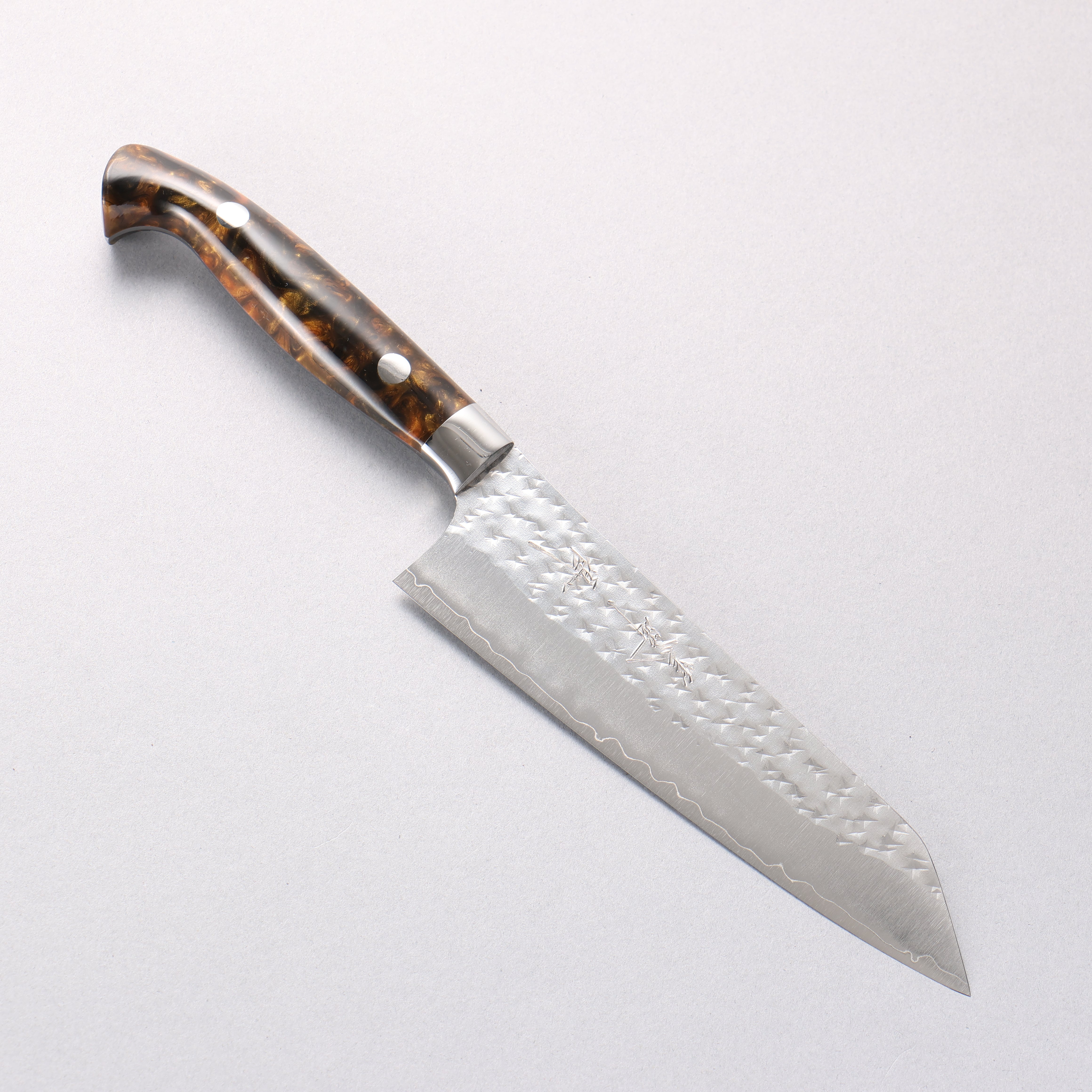 Yu Kurosaki Senko Ei SG2 Hammered Small Bunka 150mm Brown Black Acrylic Handle