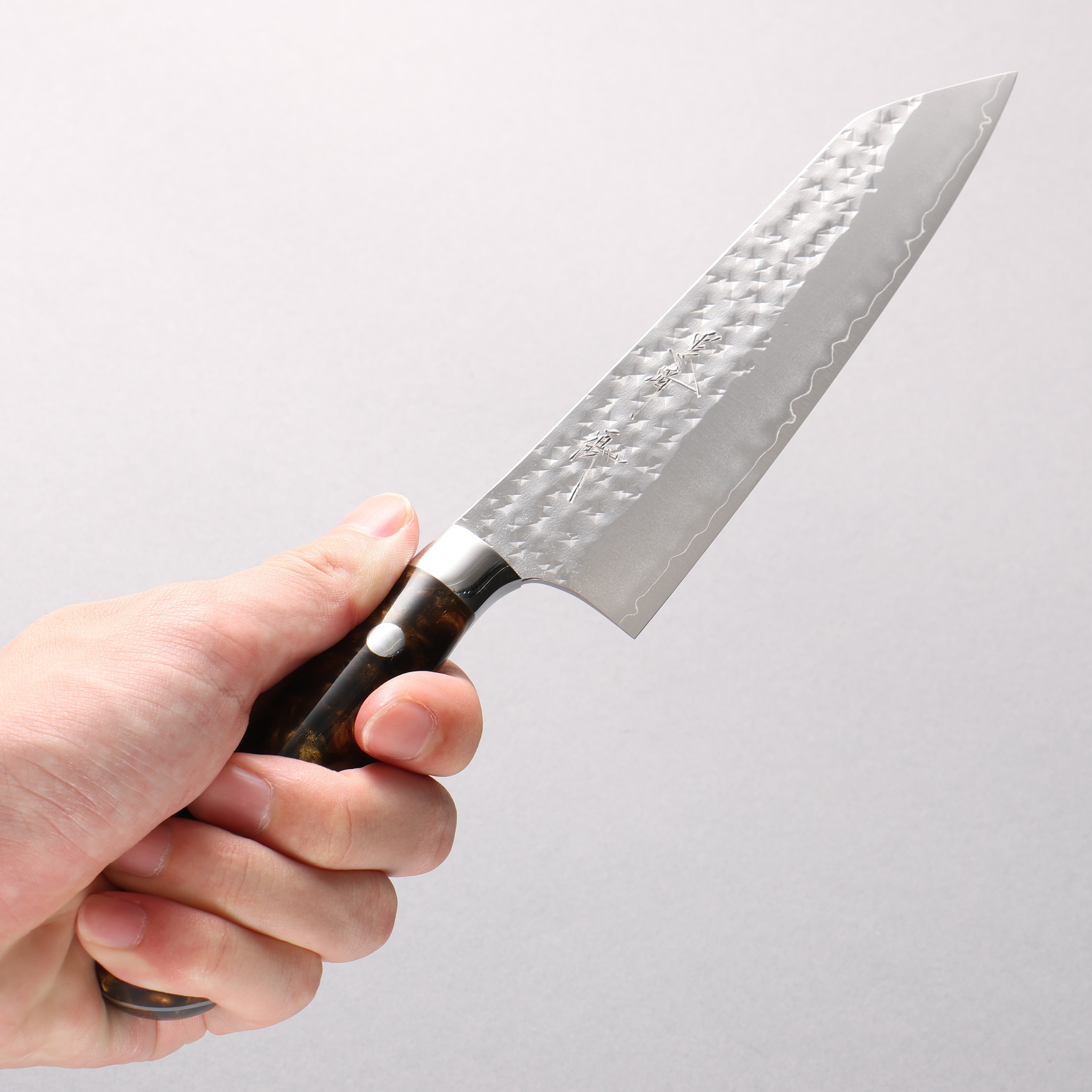 Yu Kurosaki Senko Ei SG2 Hammered Small Bunka 150mm Brown Black Acrylic Handle