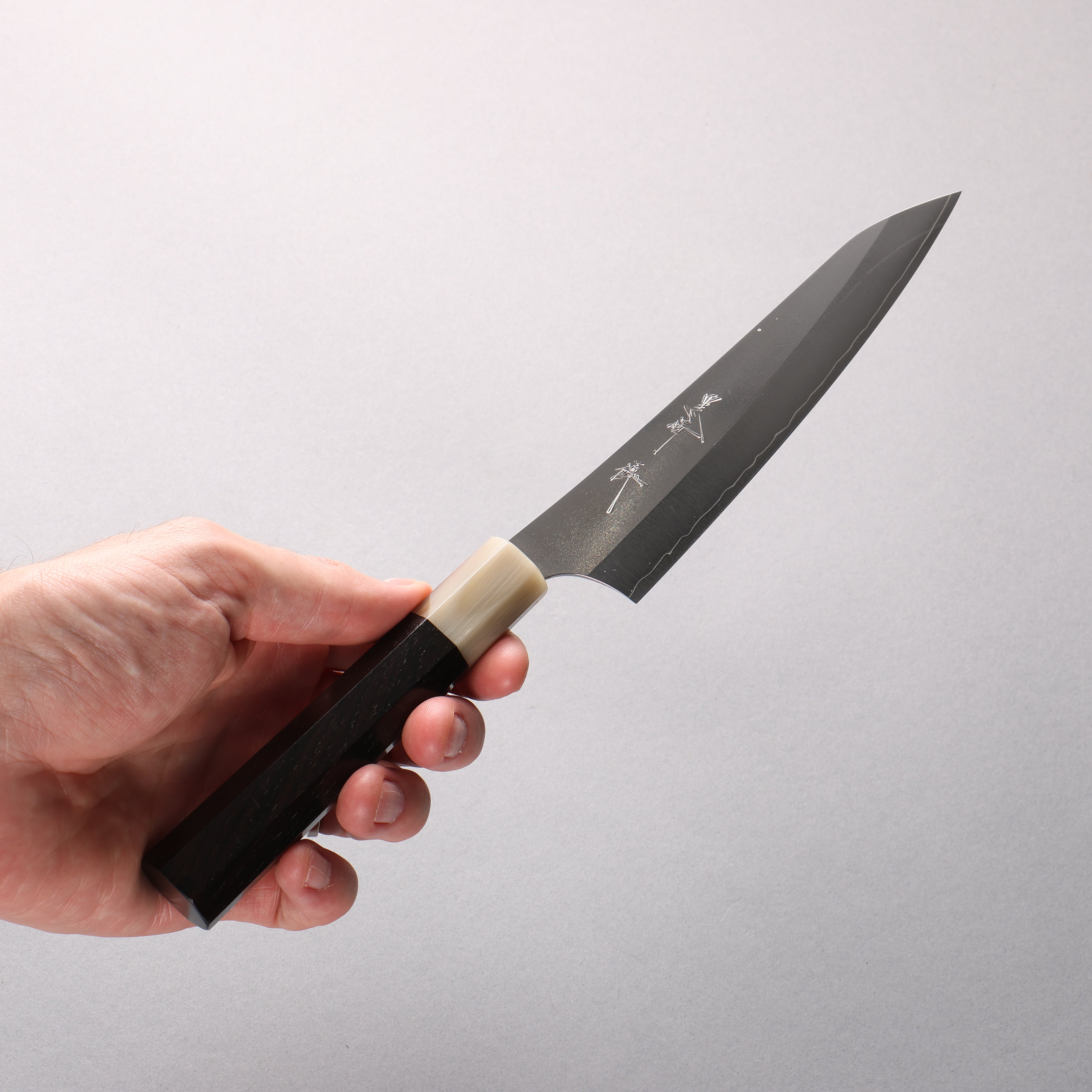 Yu Kurosaki Gekko VG-XEOS Petty-Utility 150mm Ebony Wood (ferrule: White Water Buffalo Horn) Handle - Seisuke Knife
