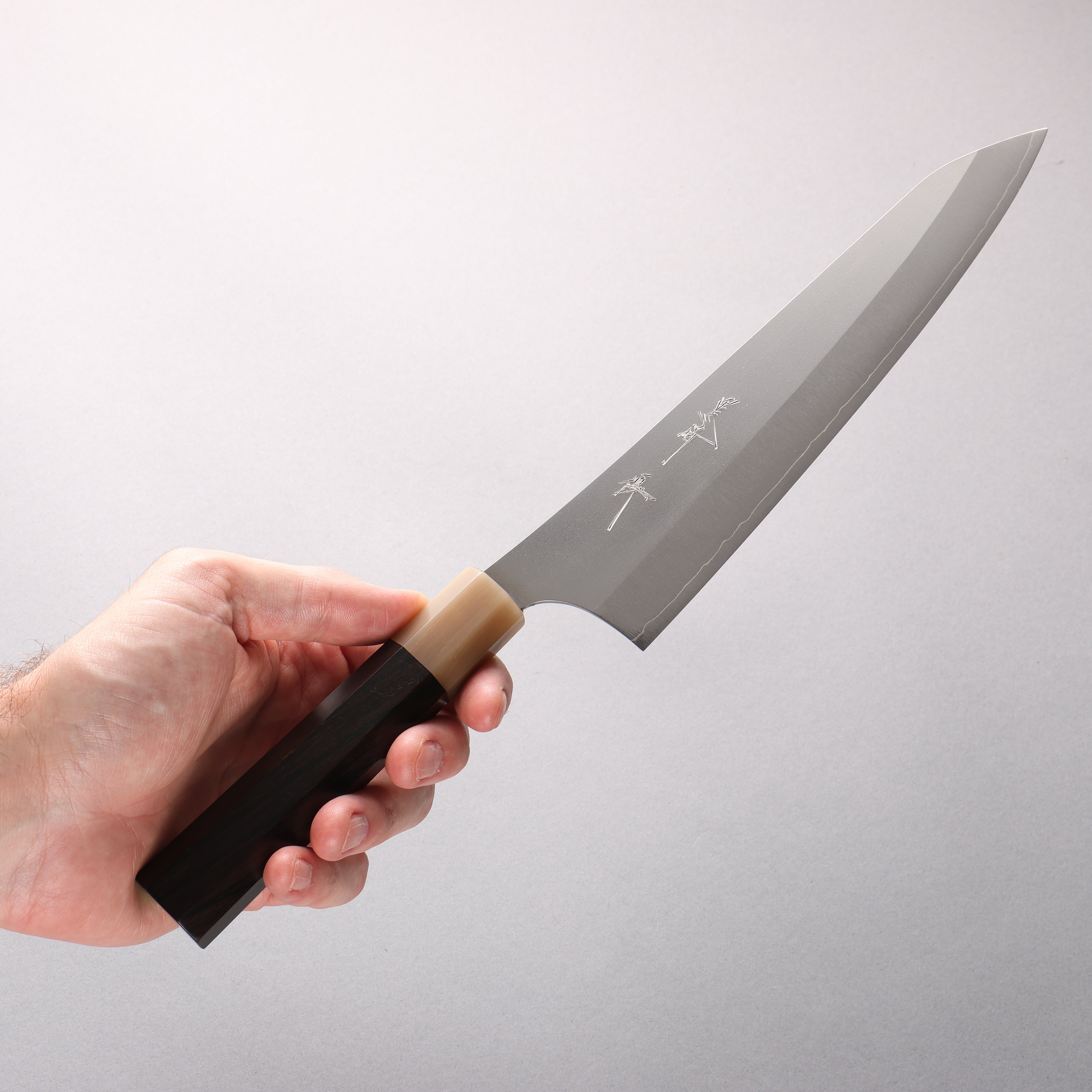 Yu Kurosaki New Gekko VG-XEOS Gyuto 210mm Ebony Wood (ferrule: White Water Buffalo Horn) Handle - Seisuke Knife