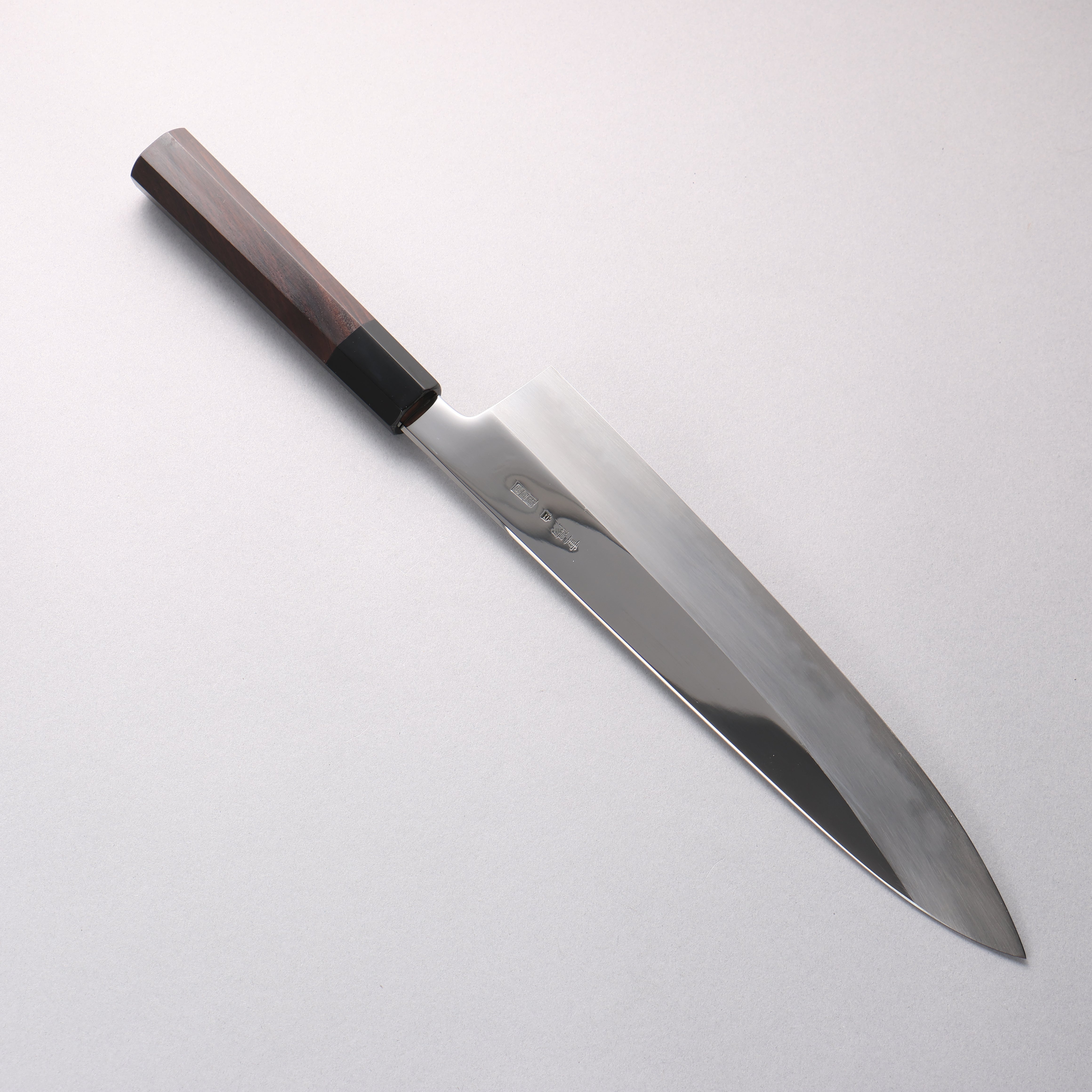 Choyo White Steel Migaki Gyuto 270mm Ebony Wood & Black Water Buffalo Horn Handle - Seisuke Knife