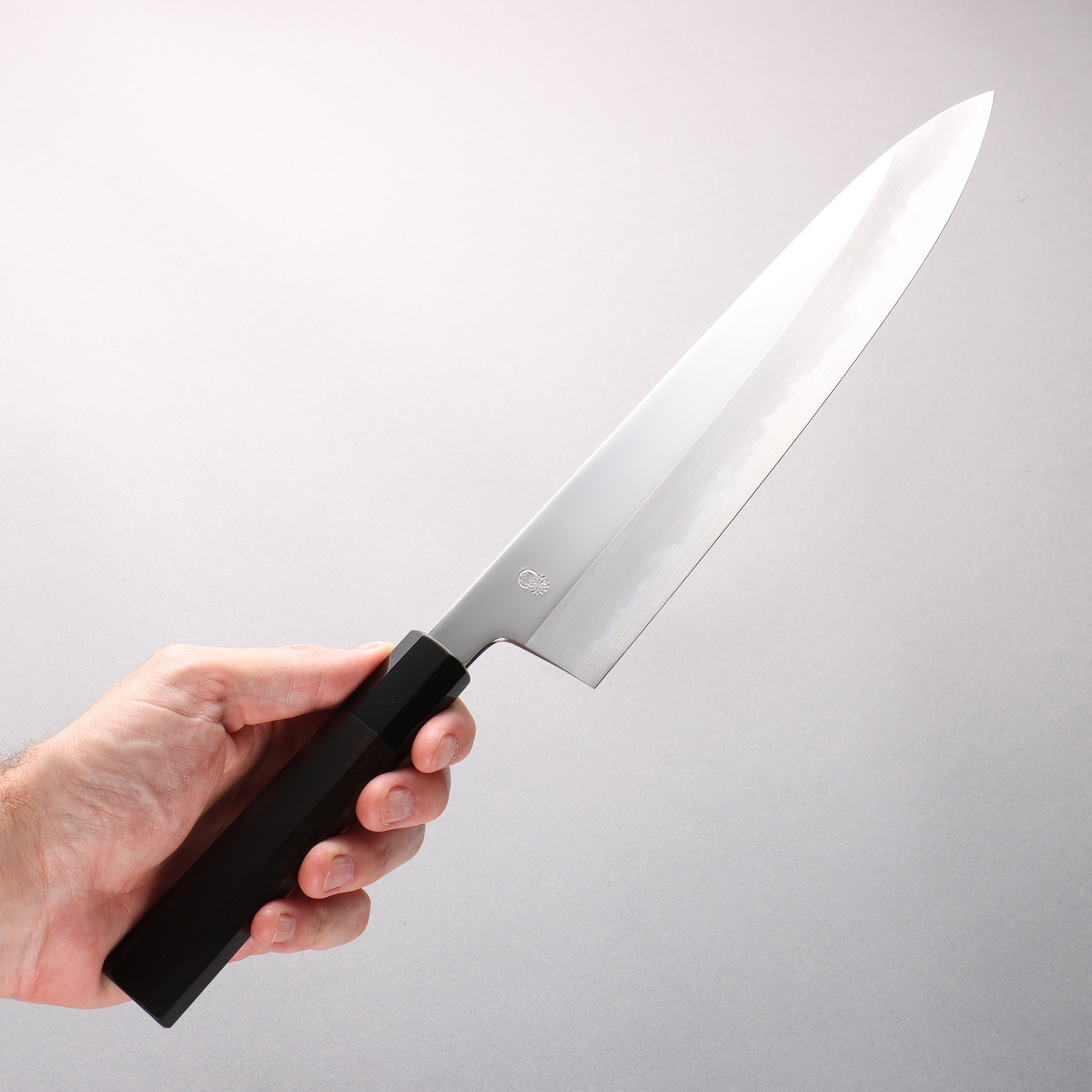 Choyo White Steel Migaki Gyuto 270mm Ebony Wood & Black Water Buffalo Horn Handle - Seisuke Knife