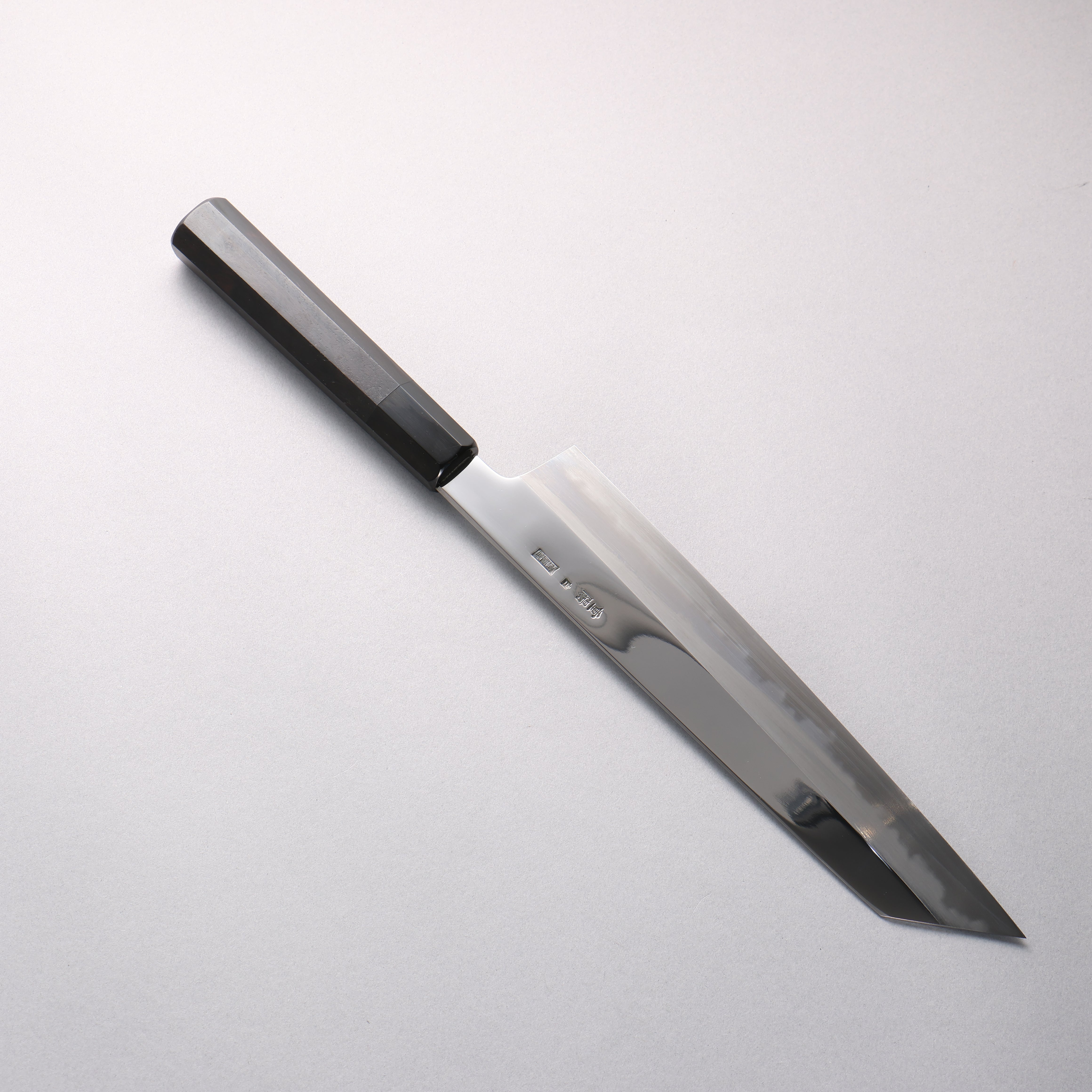 Choyo White Steel Migaki Kiritsuke Gyuto 240mm Ebony Wood & Black Water Buffalo Horn Handle - Seisuke Knife