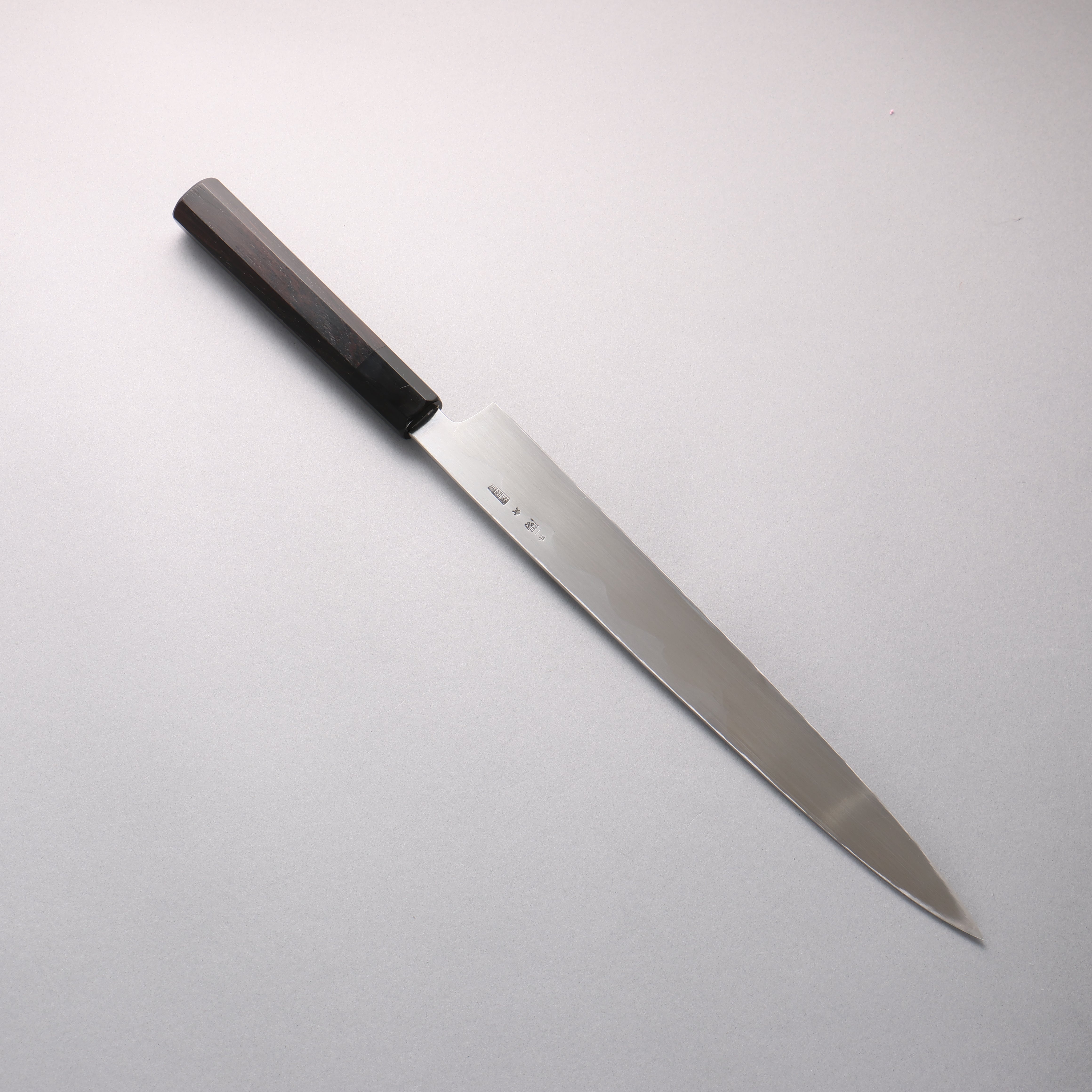 Choyo Blue Steel No.1 Migaki Yanagiba 300mm Ebony Wood & Black Water Buffalo Horn Handle - Seisuke Knife