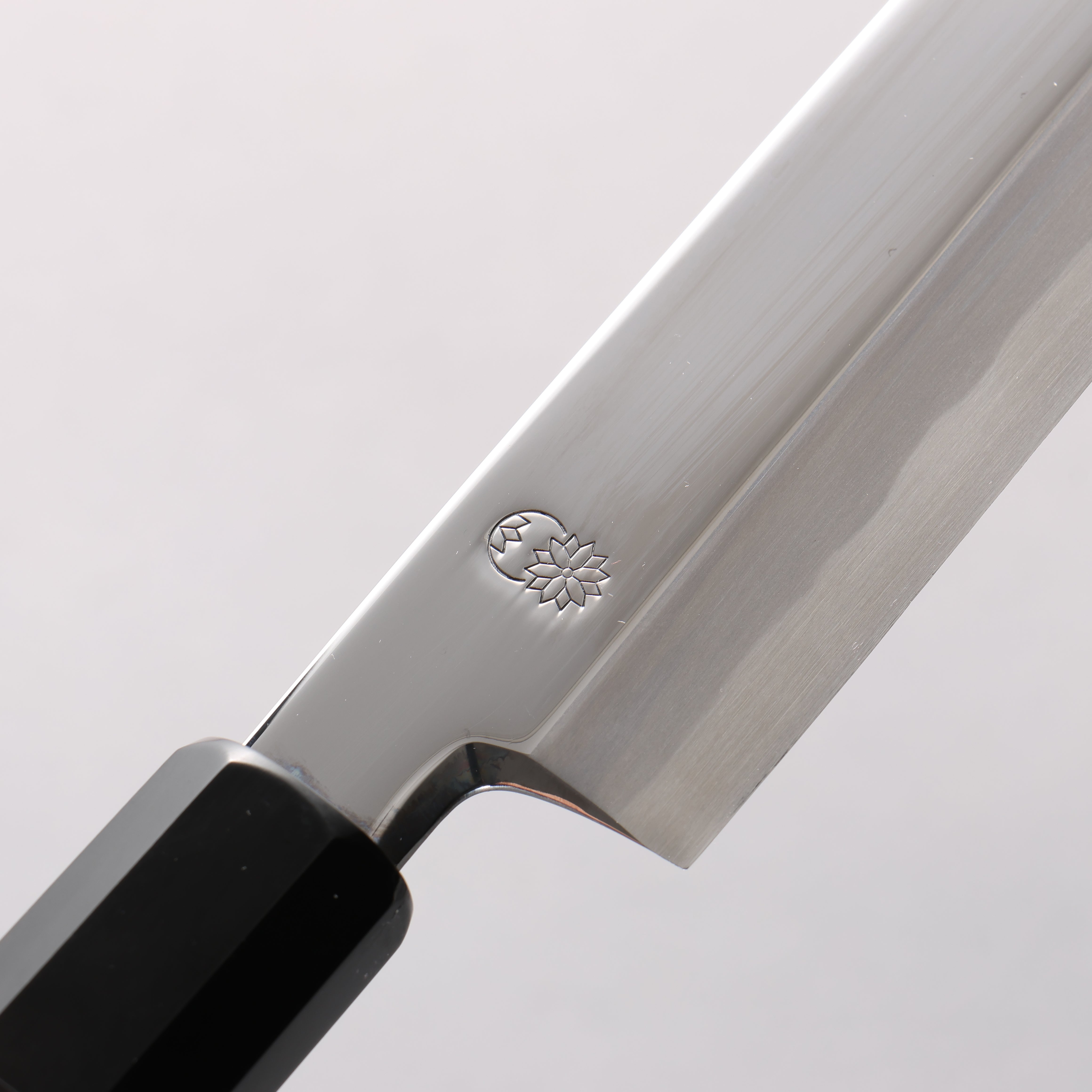 Choyo Blue Steel No.1 Migaki Yanagiba 300mm Ebony Wood & Black Water Buffalo Horn Handle - Seisuke Knife