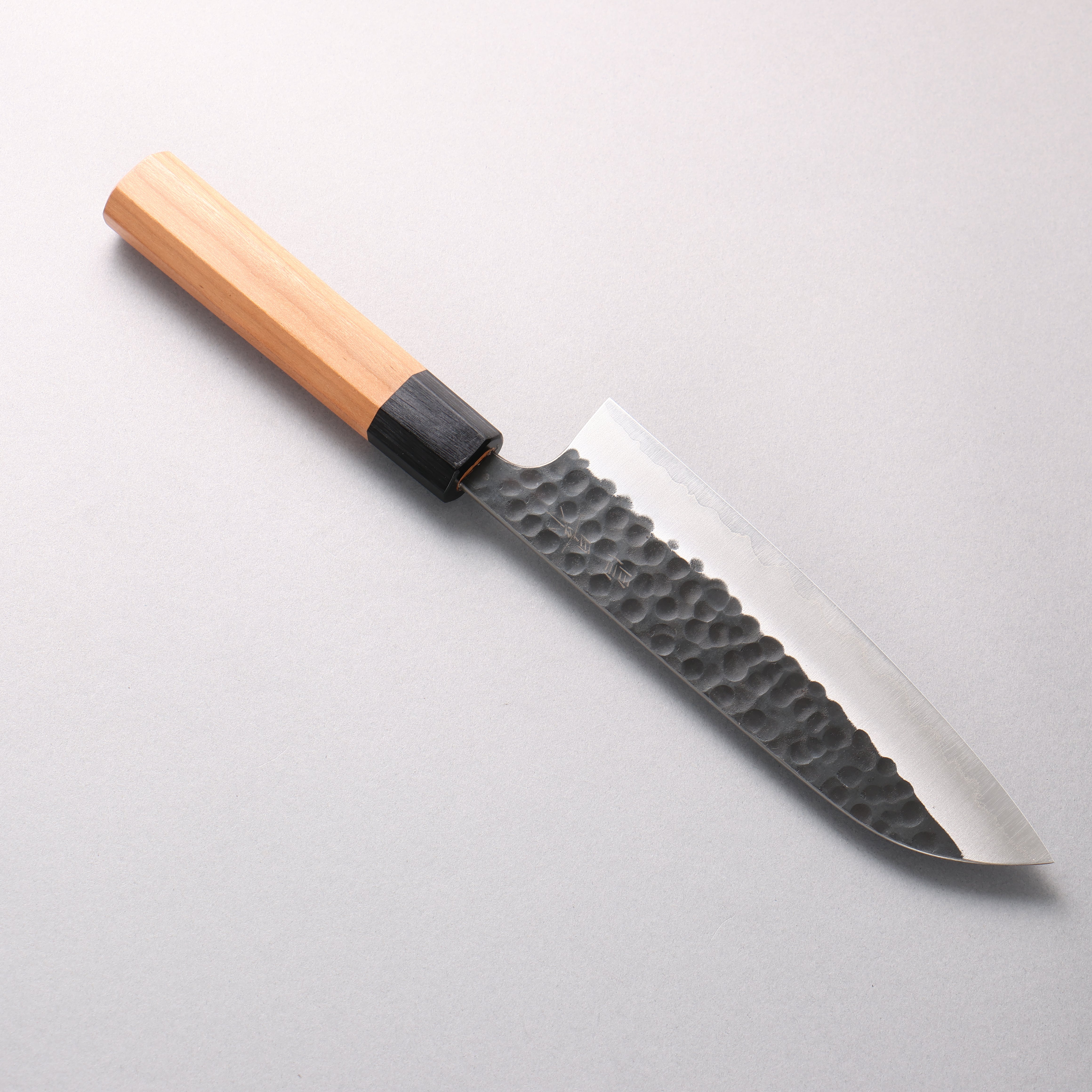 Masakage Koishi Blue Super Black Finished Santoku 165mm American Cherry Handle - Seisuke Knife