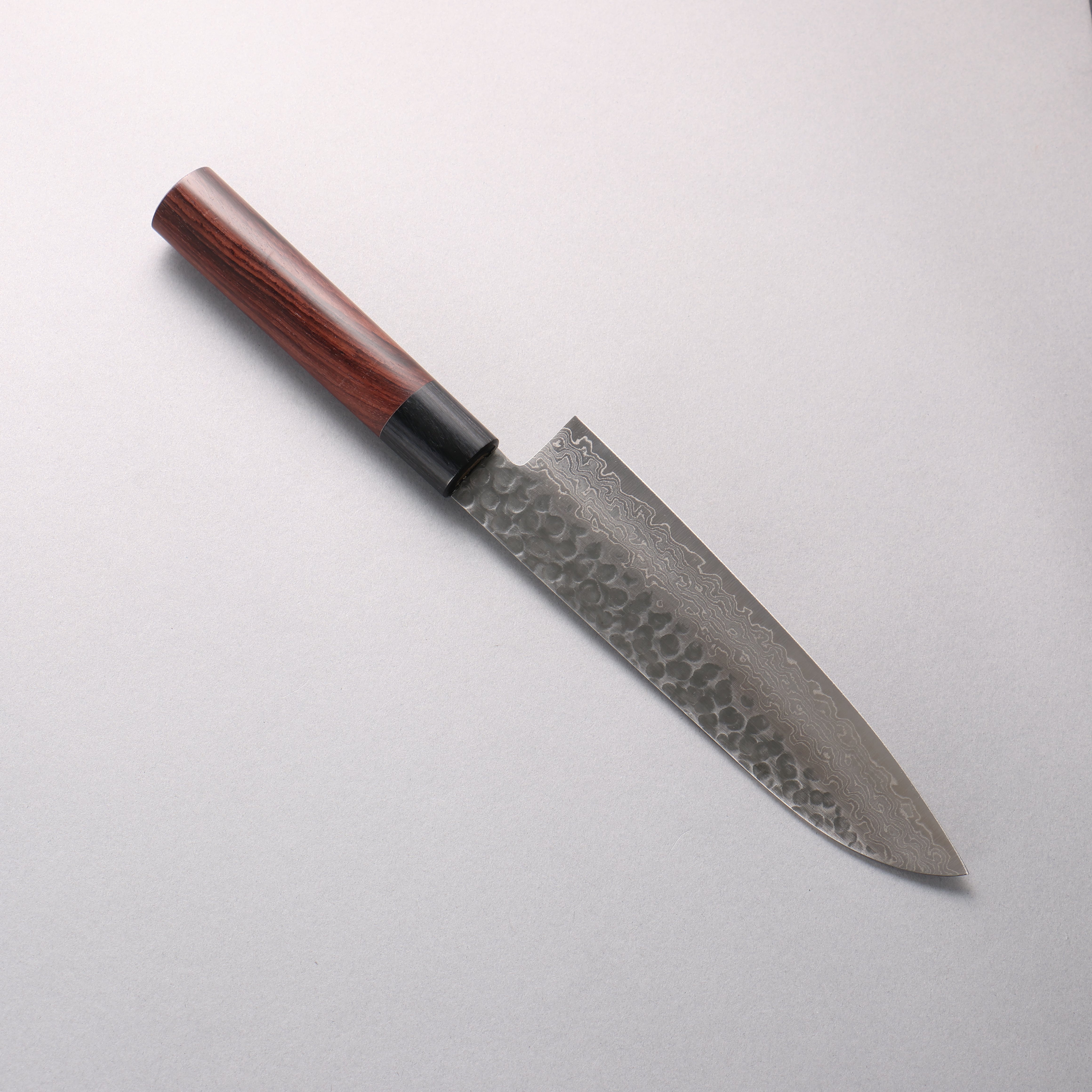 Sakai Takayuki 45 Layer Damascus Japanese Chef's Santoku Knife 180mm with Shitan Handle - Seisuke Knife