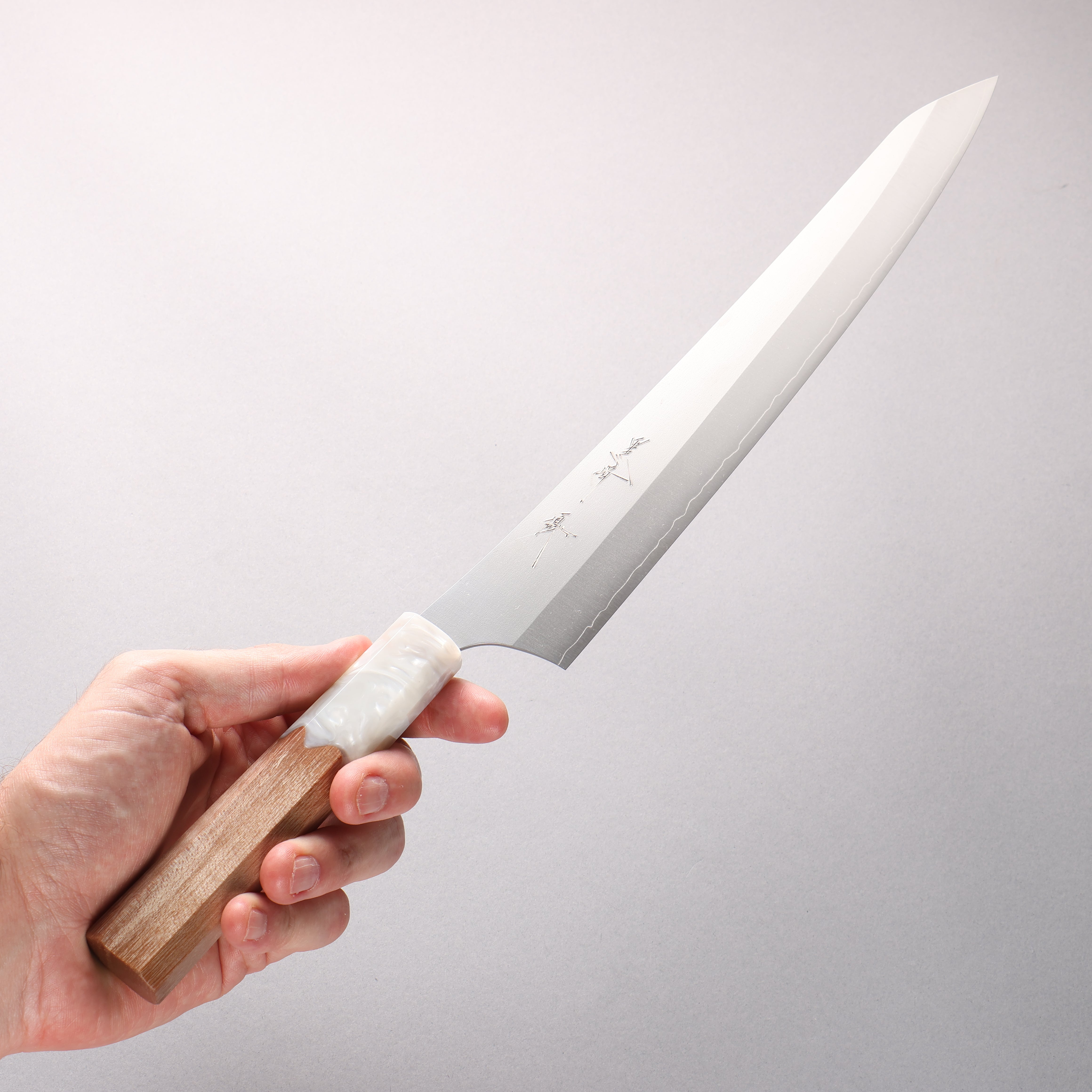 Yu Kurosaki New Gekko VG-XEOS Sujihiki 270mm Resin coated Birch (Ferrule: White resin) Handle - Seisuke Knife