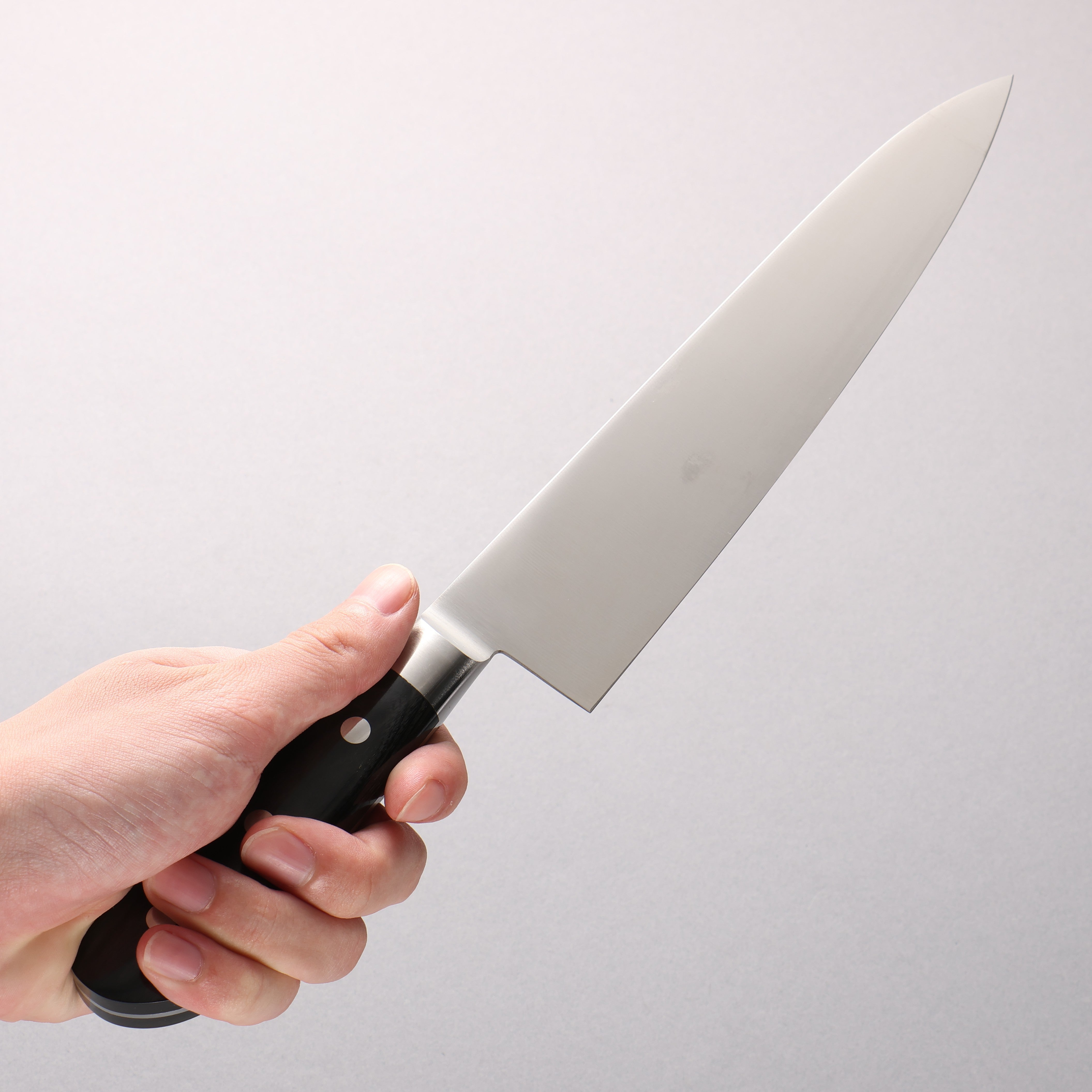 Iseya Molybdenum Gyuto 210mm Black Pakkawood Handle - Seisuke Knife