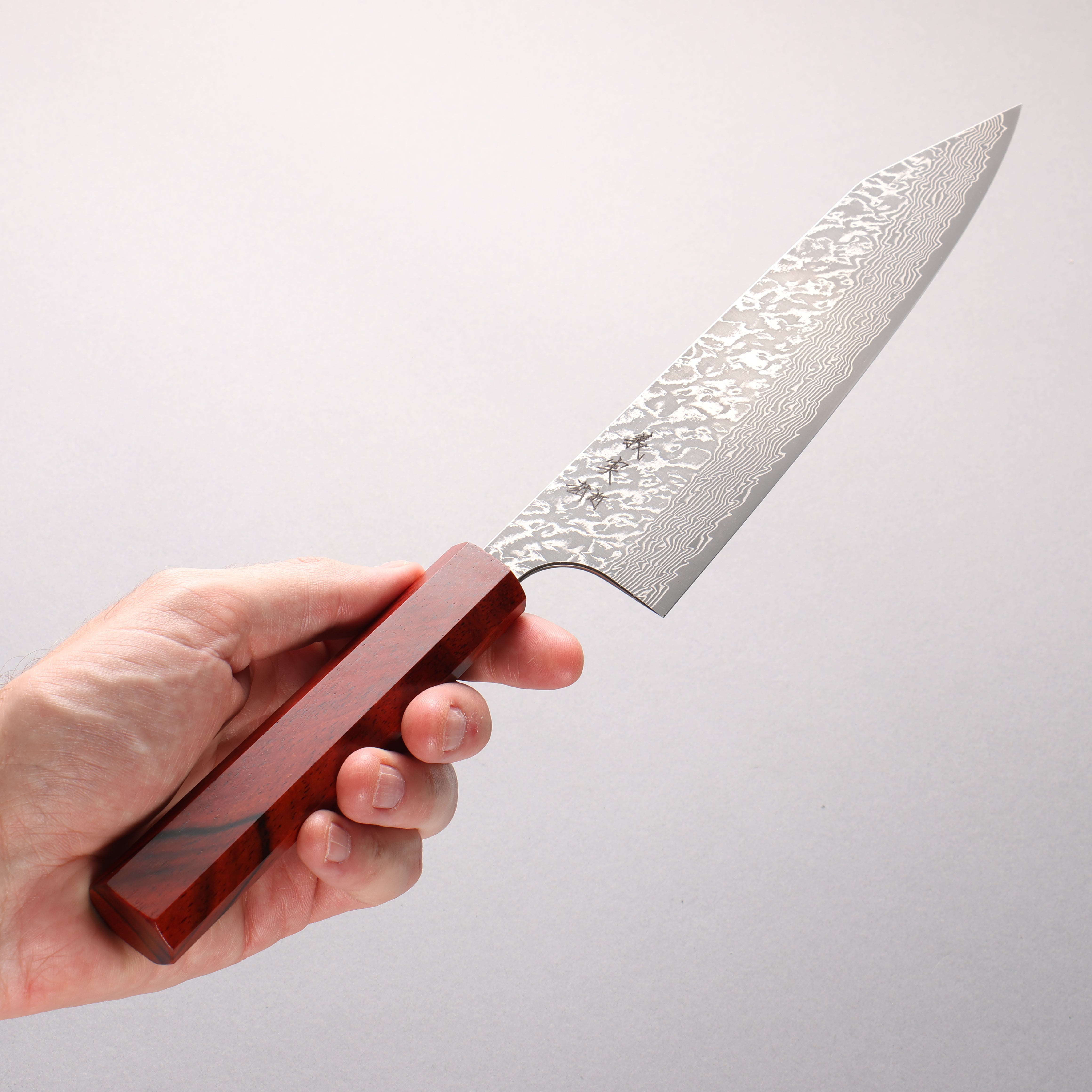 Yoshimi Kato VG10 Black Damascus Kiritsuke Gyuto 210mm Cocobolo Handle