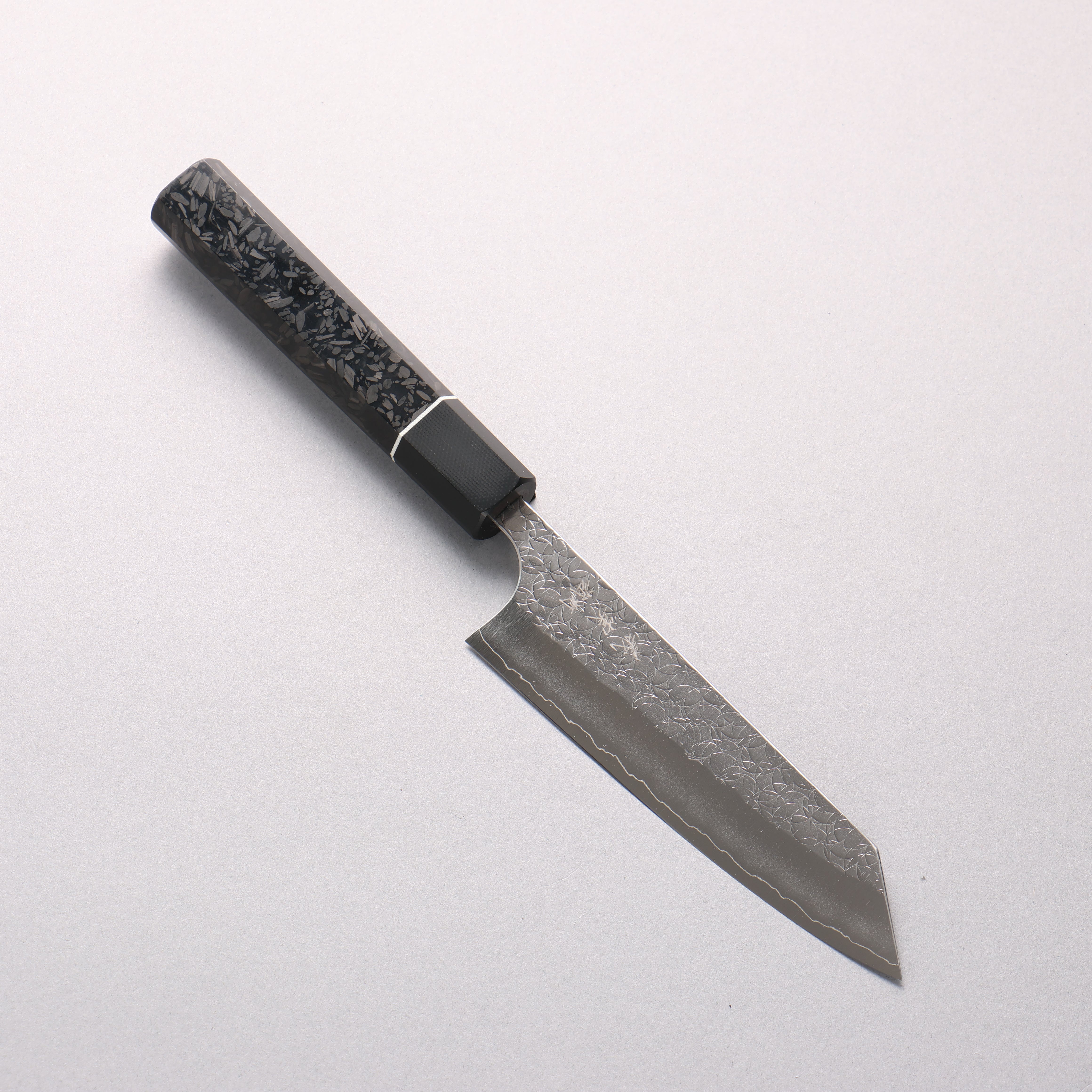 Yoshimi Kato Minamo SG2 Hammered Petty-Utility 120mm Carbon Fiber (ferrule: G10) Handle