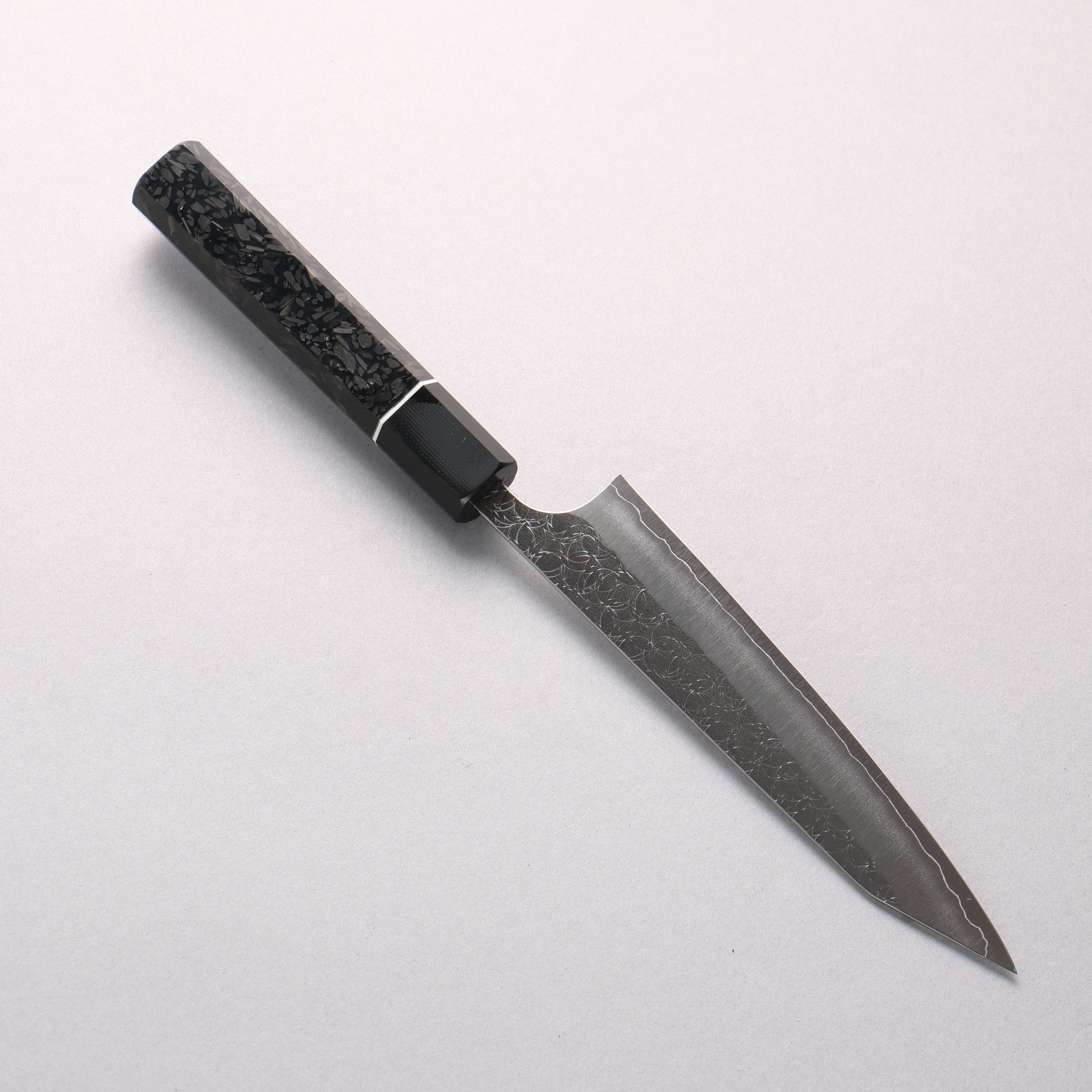 Yoshimi Kato Minamo SG2 Hammered Petty-Utility 120mm Carbon Fiber (ferrule: G10) Handle