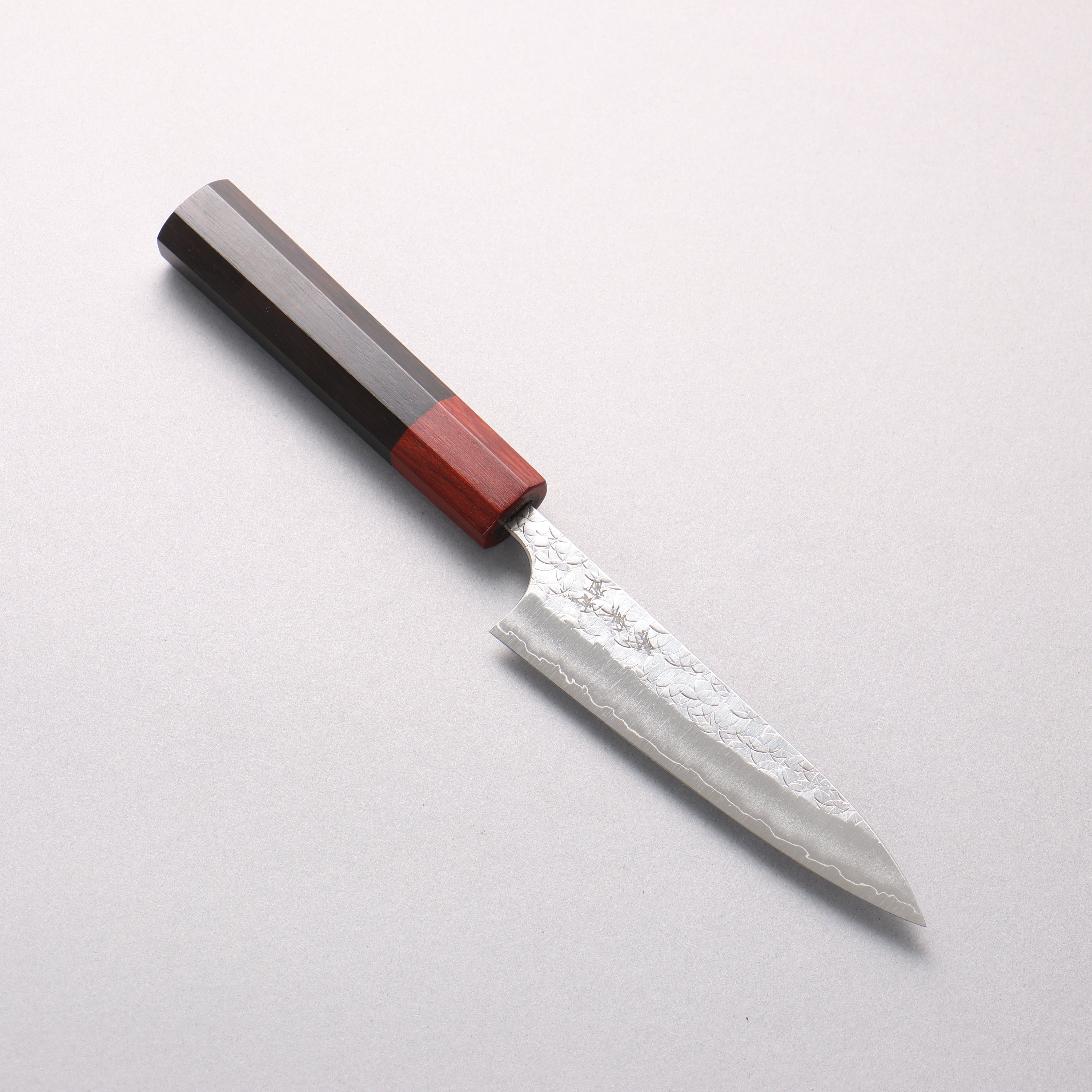 Yoshimi Kato Minamo SG2 Hammered Petty-Utility 120mm Ebony (ferrule: Sandalwood) Handle