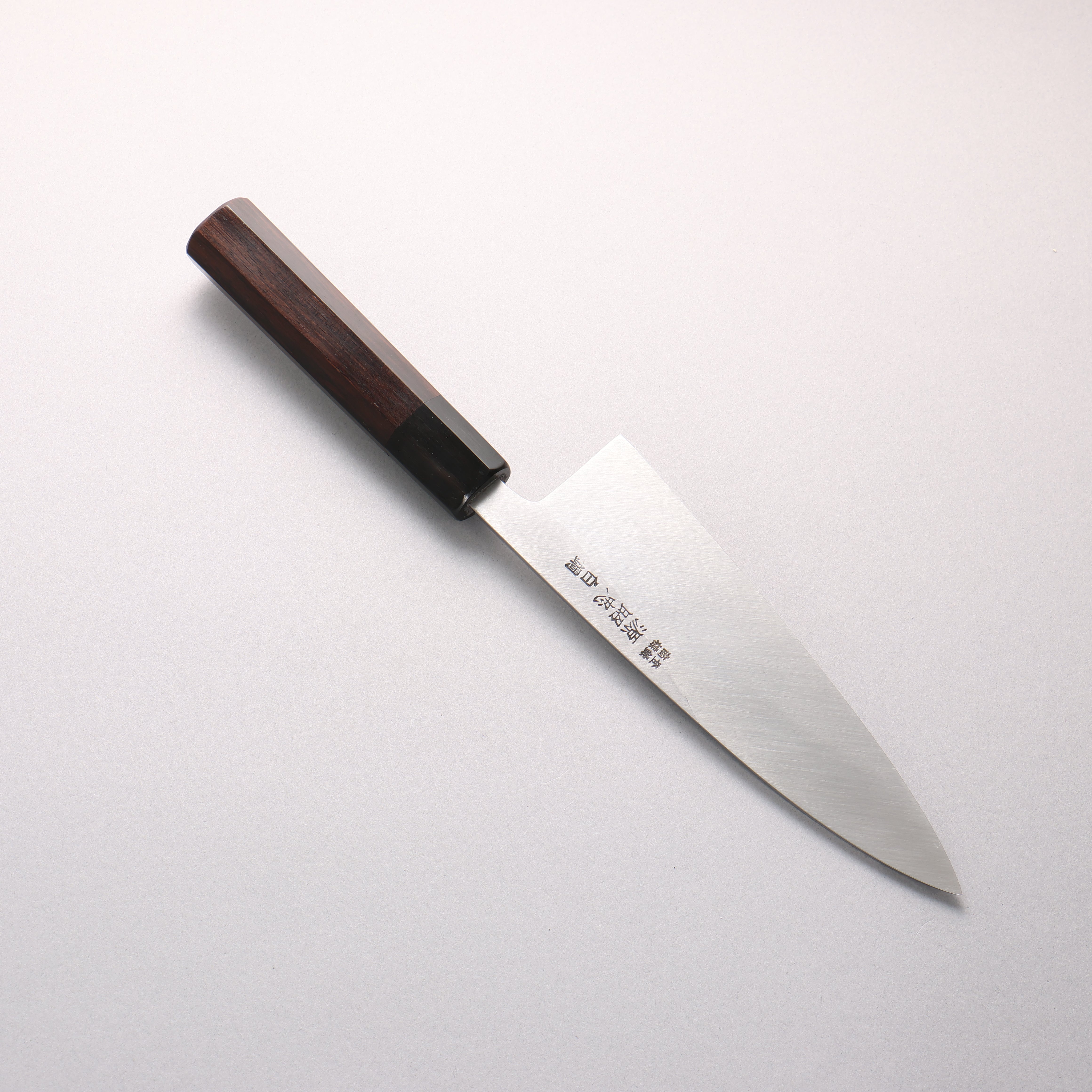Minamoto Akitada White Steel No.2 Aideba 180mm Ebony Wood (ferrule: Black Water Buffalo Horn) Handle