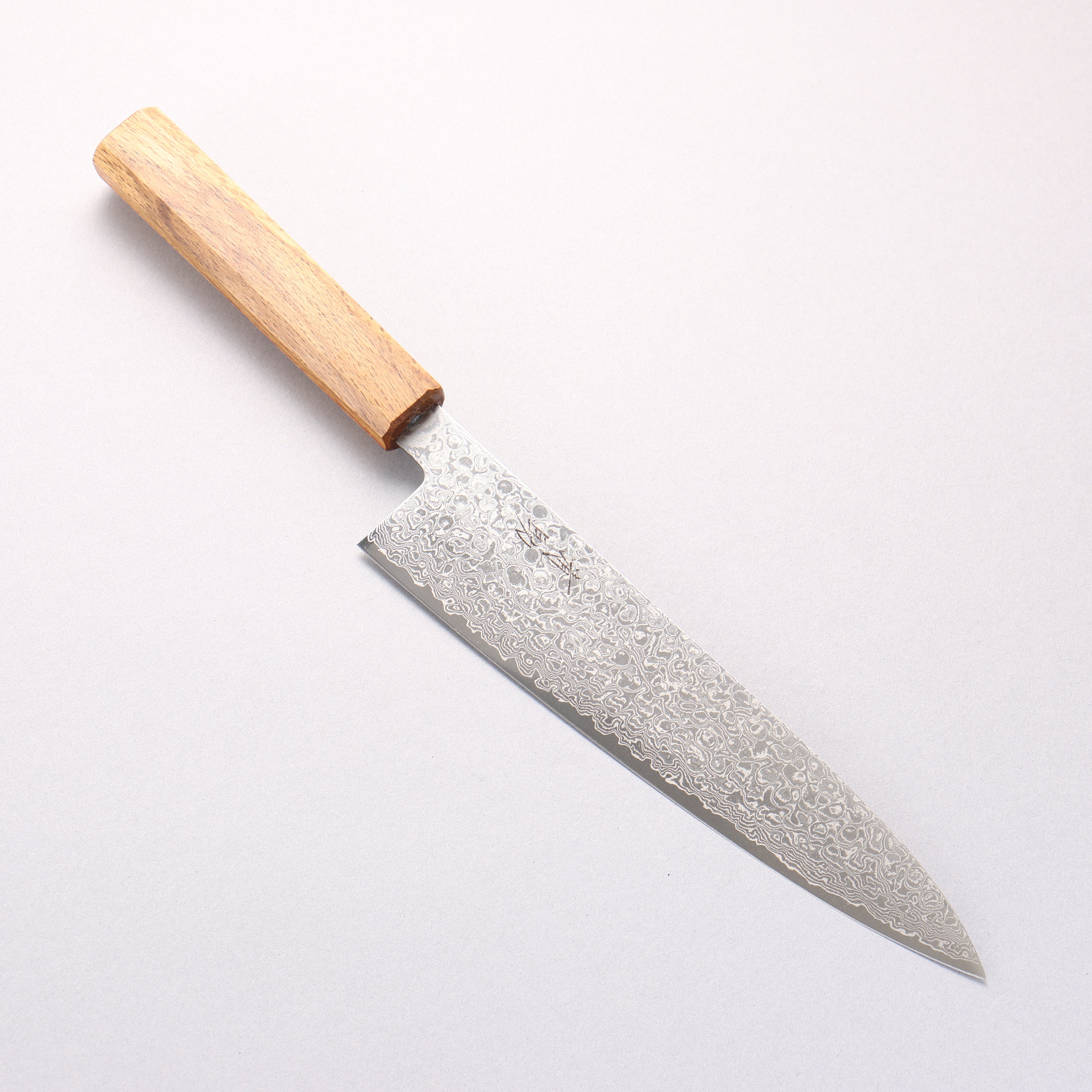Seisuke ZA-18 Mirrored Finish Damascus Gyuto 210mm Oak Handle - Seisuke Knife