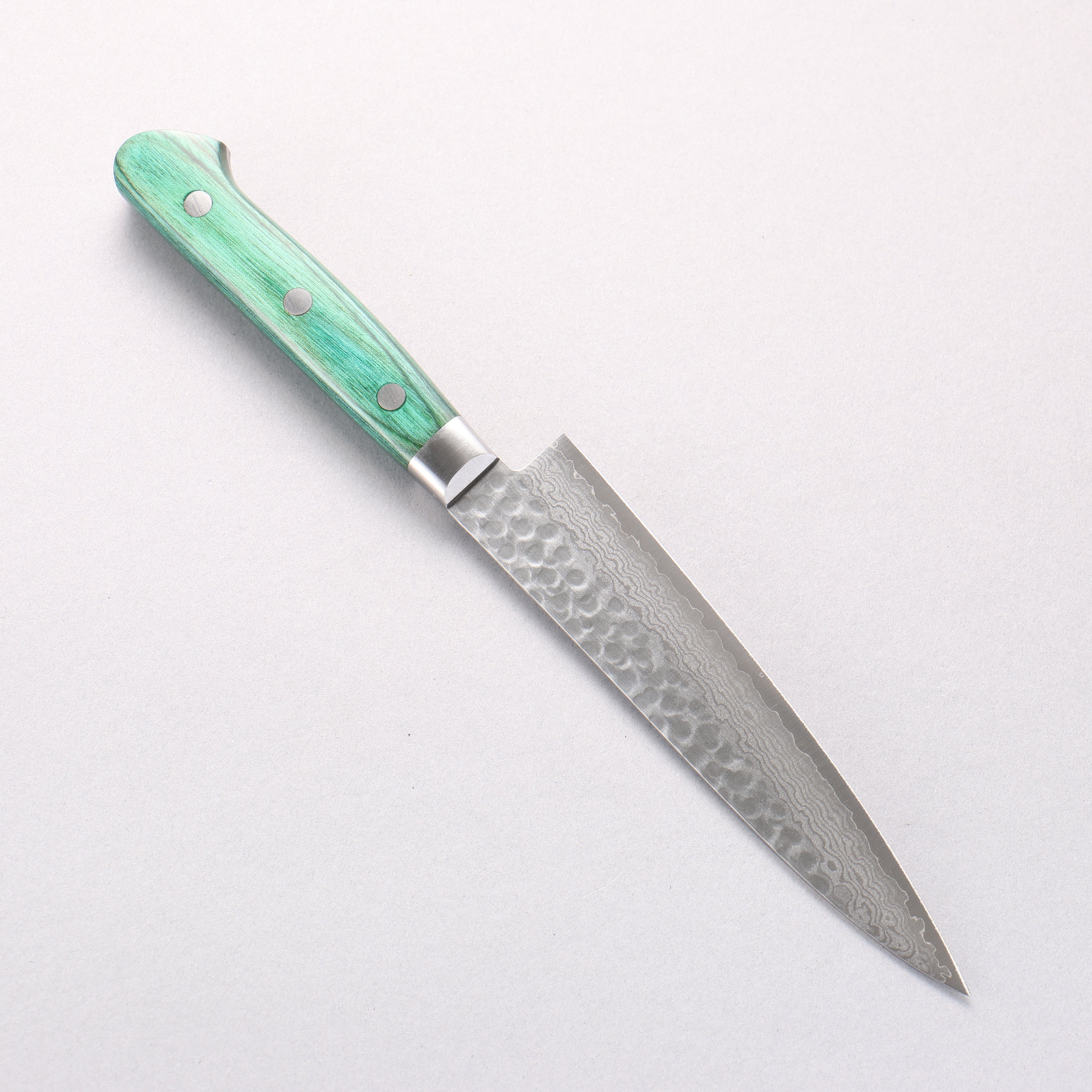 Sakai Takayuki VG10 17 Layer Damascus Petty-Utility 135mm Green Pakkawood Handle - Seisuke Knife