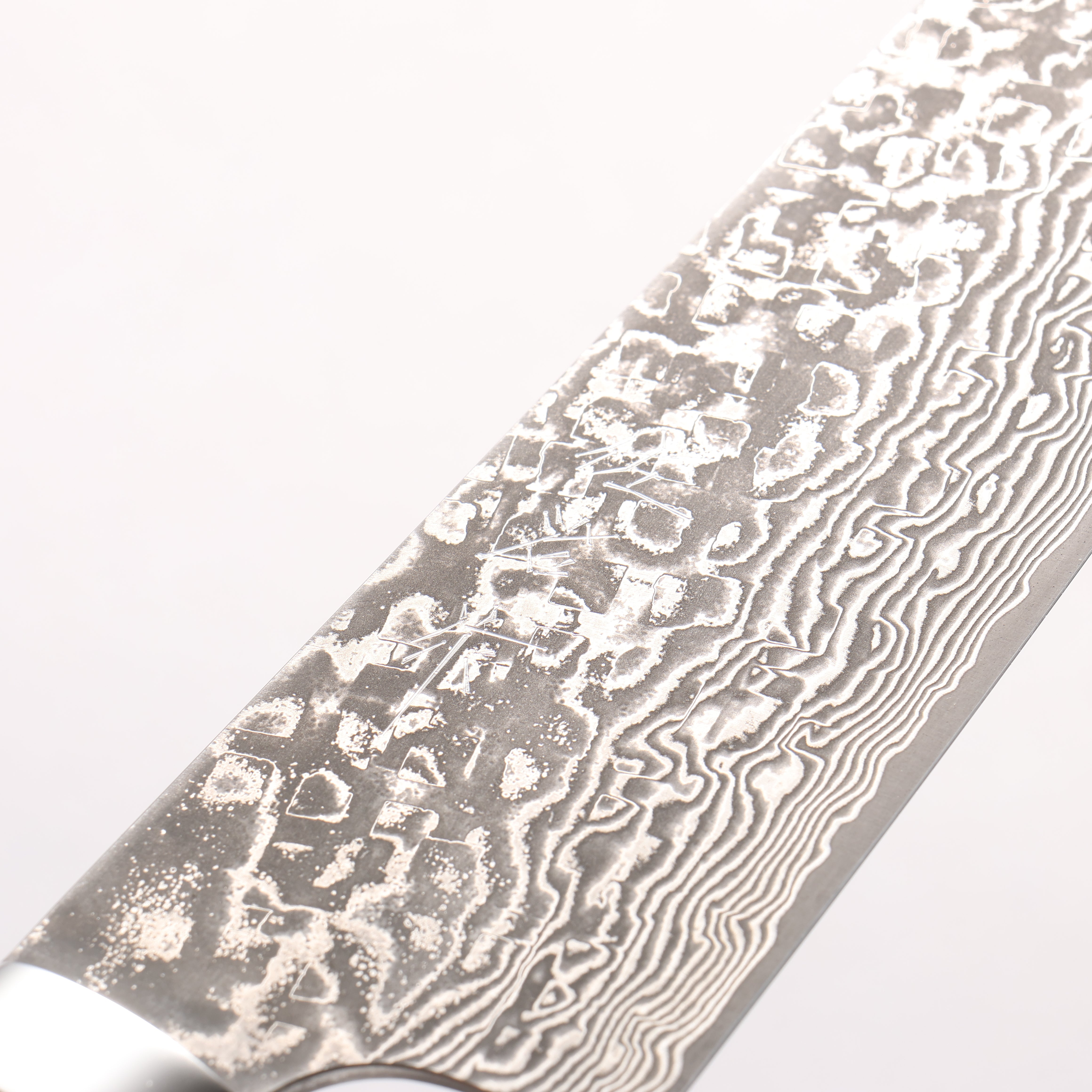 Takeshi Saji SG2 Black Damascus Santoku 180mm Grey Marble Acrylic Handle