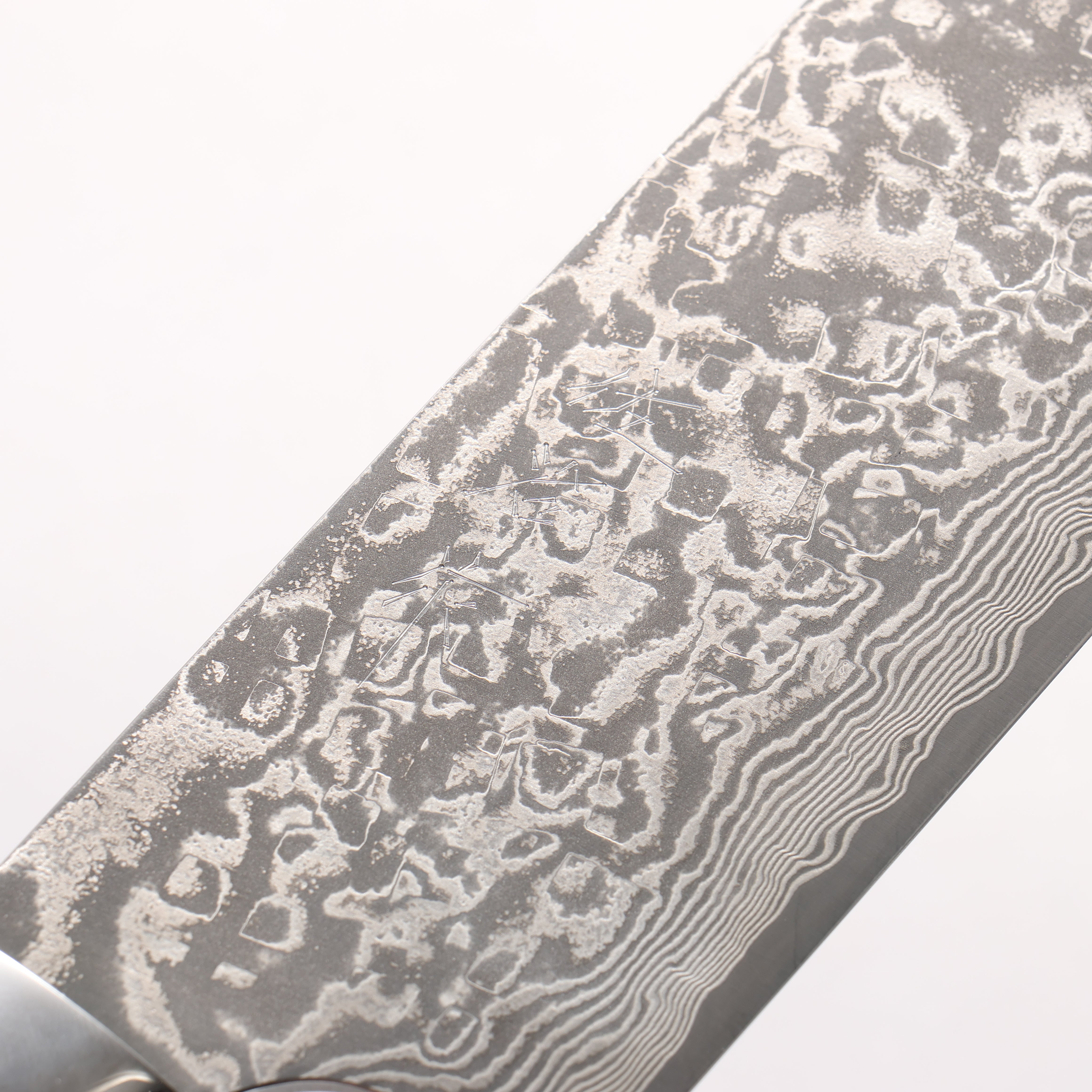 Takeshi Saji SG2 Black Damascus Nakiri 165mm Brown Black Acrylic Handle