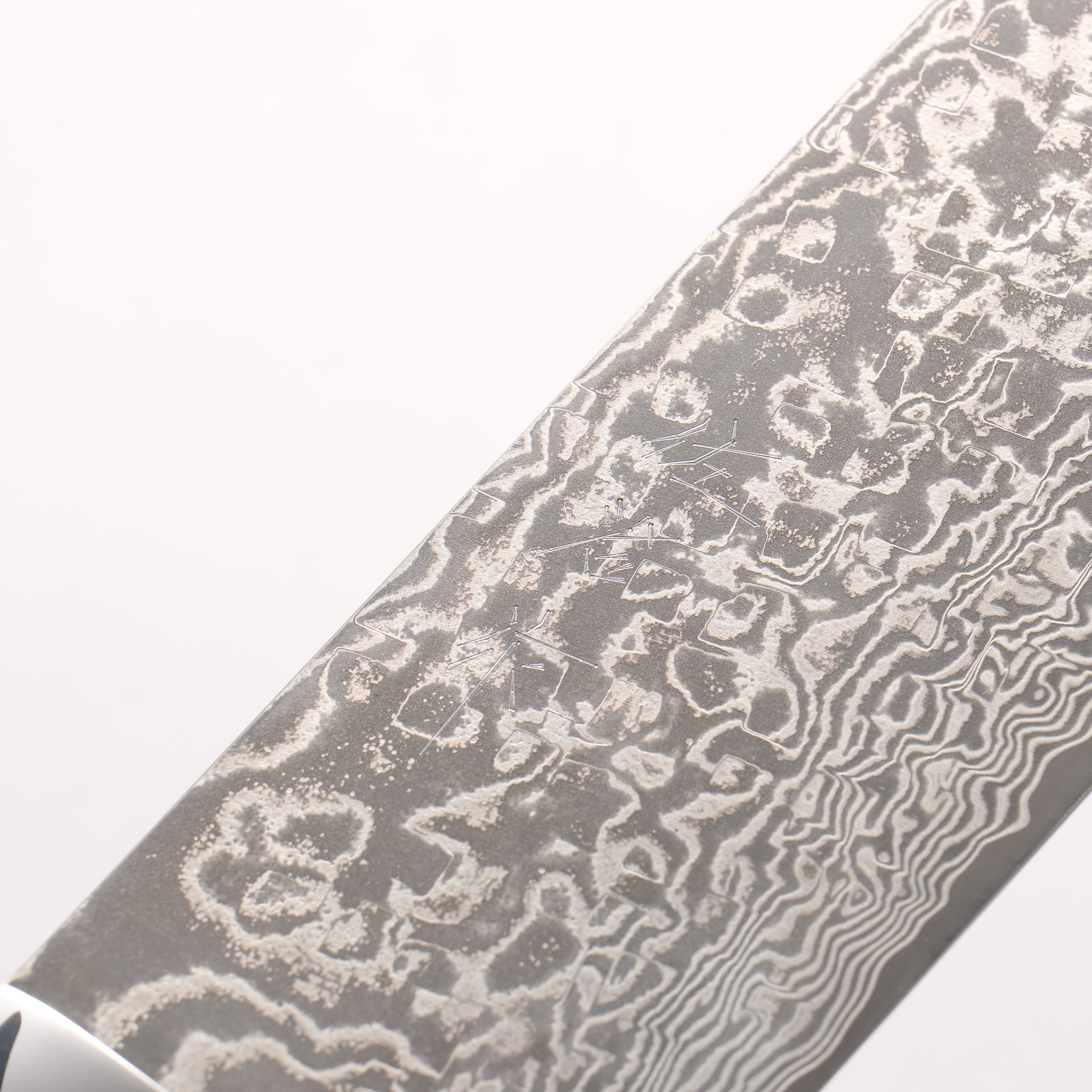 Takeshi Saji SG2 Black Damascus Nakiri 165mm Green and Purple Marble Acrylic Handle
