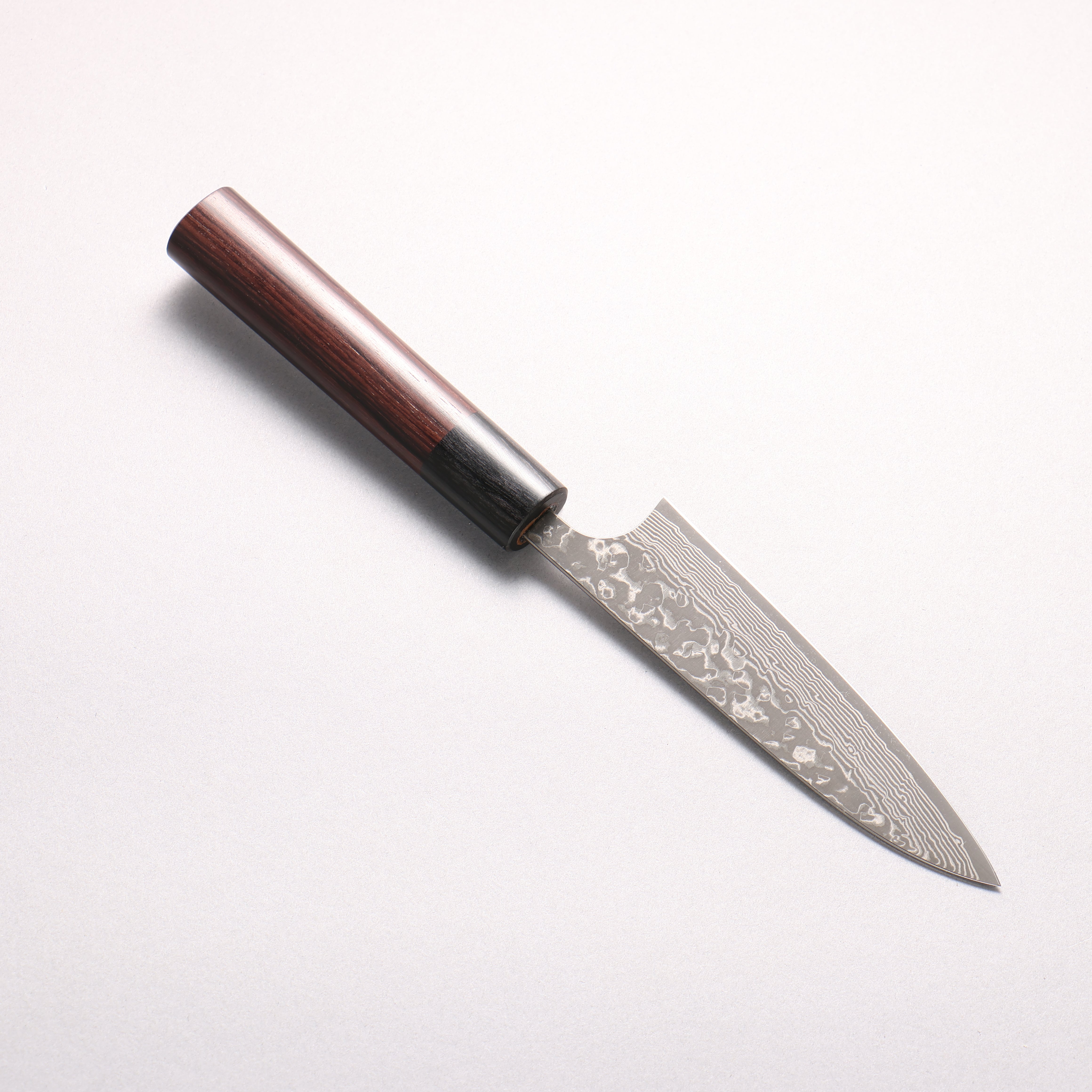 Yoshimi Kato VG10 Black Damascus Petty-Utility 120mm Rosewood (ferrule: Black Pakka wood) Maru Handle