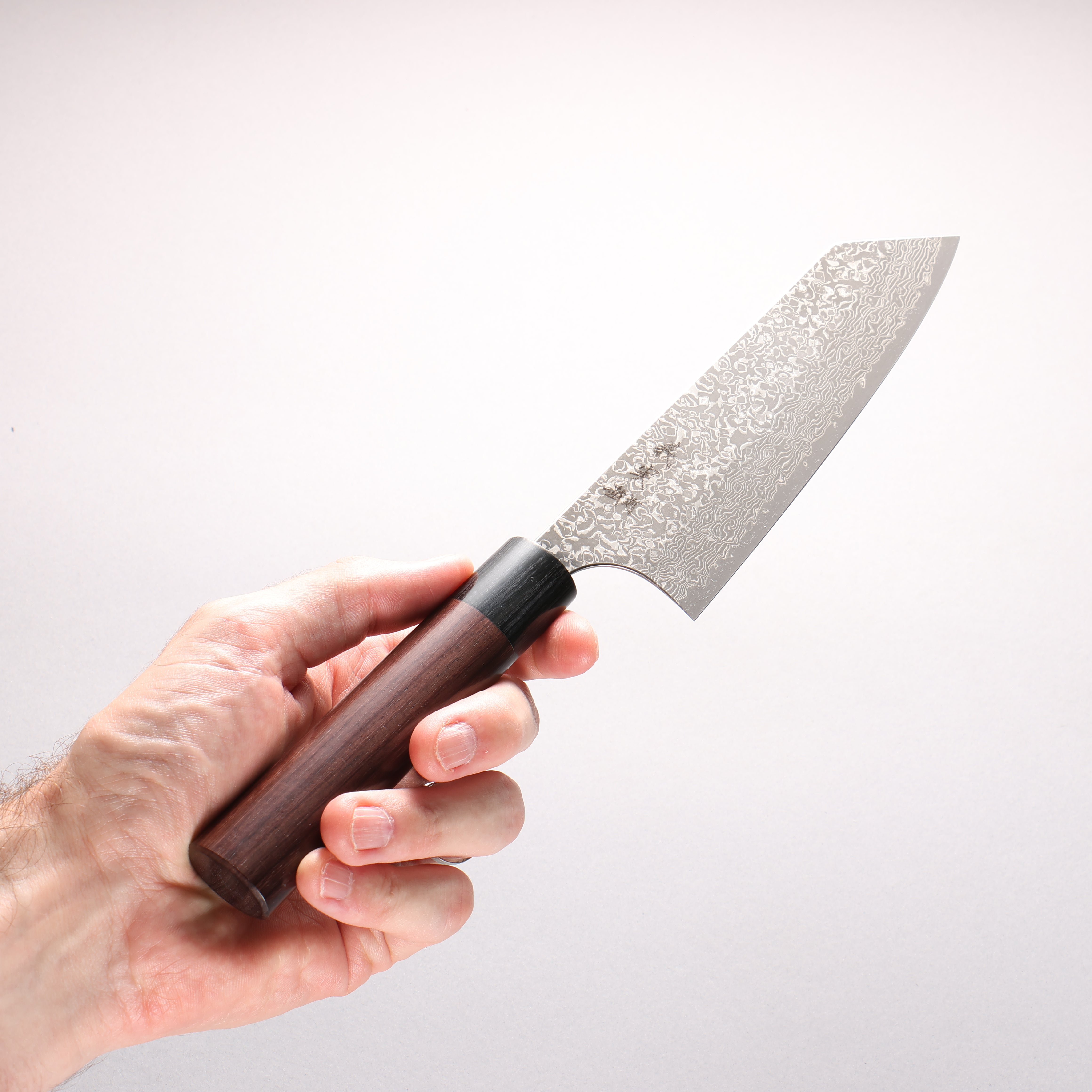 Yoshimi Kato VG10 Black Damascus Bunka 170mm Rosewood (ferrule: Black Pakka wood) Maru Handle