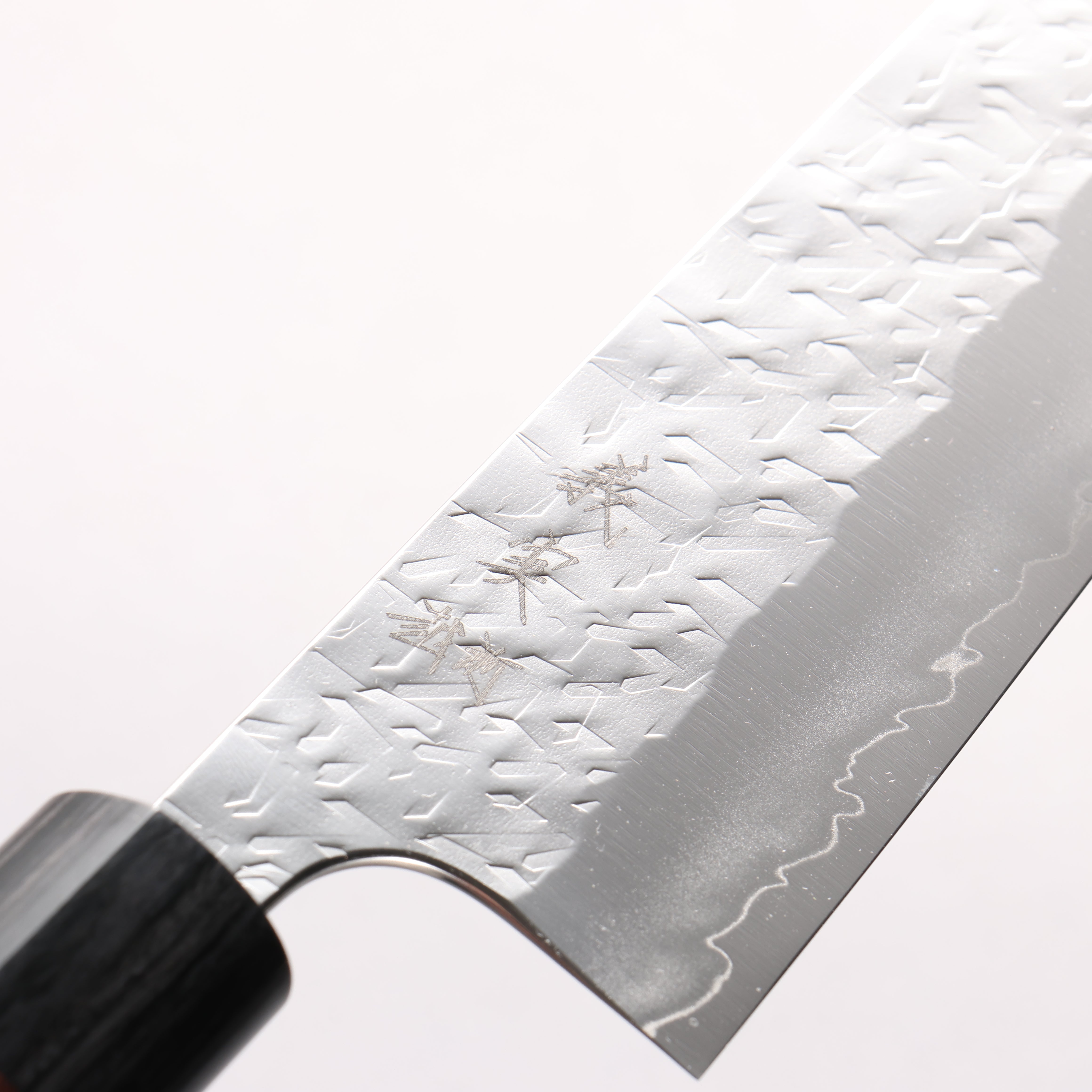 Yoshimi Kato Hyo SG2 Hammered Santoku 170mm Rosewood (ferrule: Black Pakka wood) Shinogi Handle